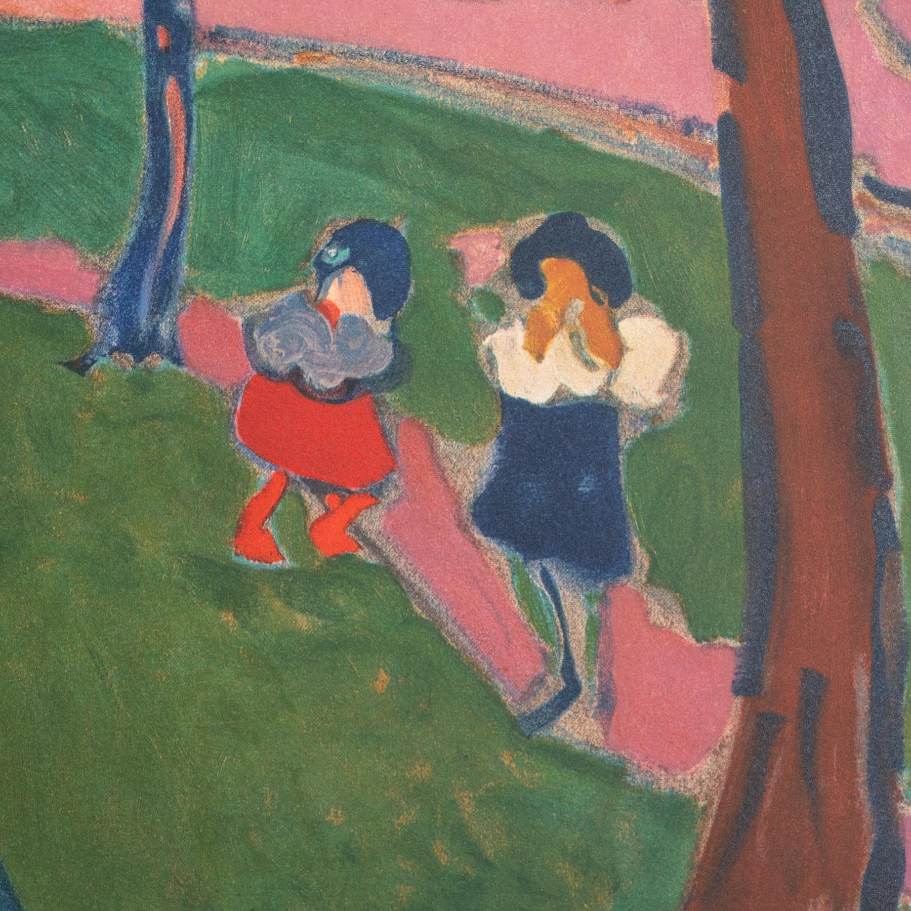 Fin du 20e siècle Lithographie en couleur encadrée d'André Derain 
