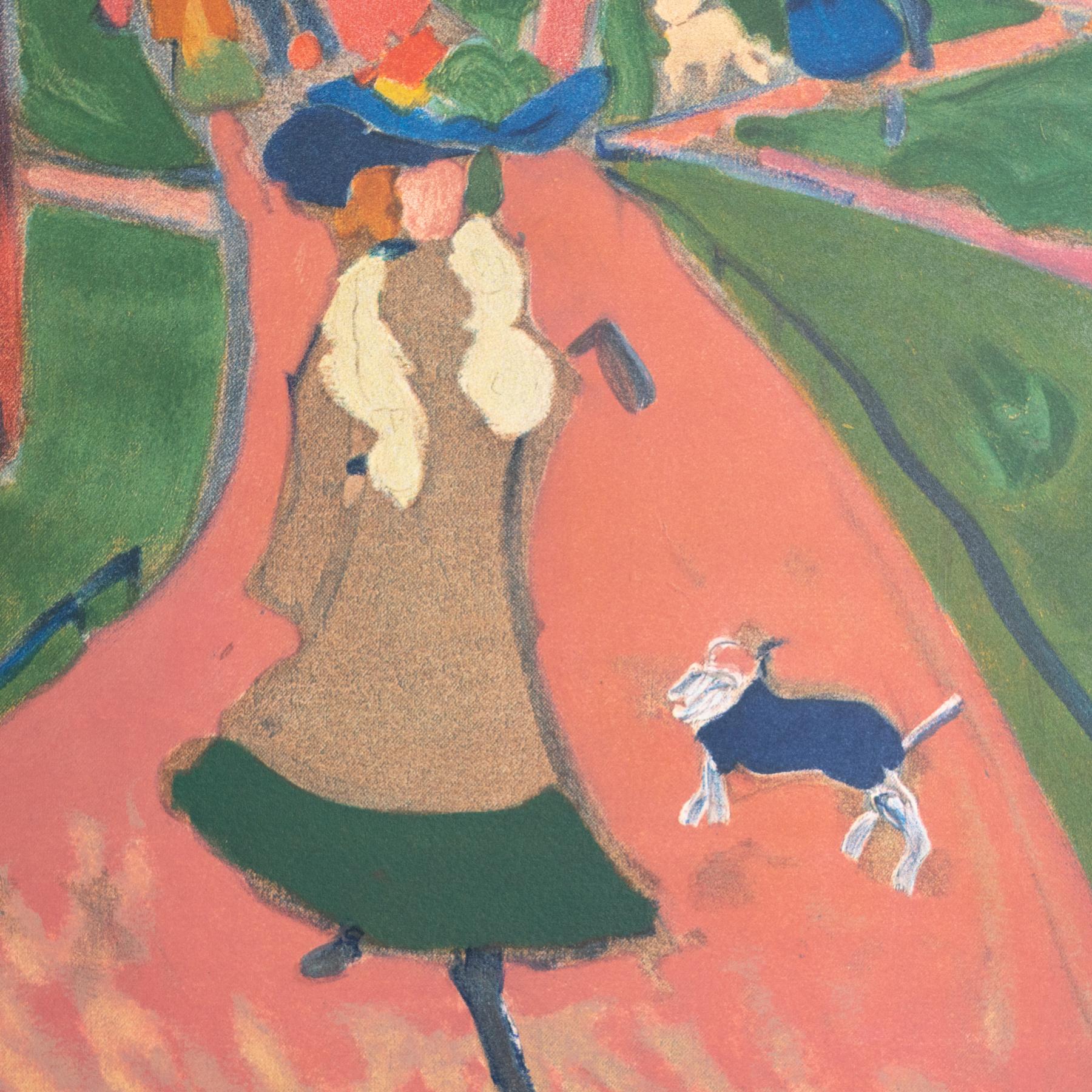 Papier Lithographie en couleur encadrée d'André Derain 