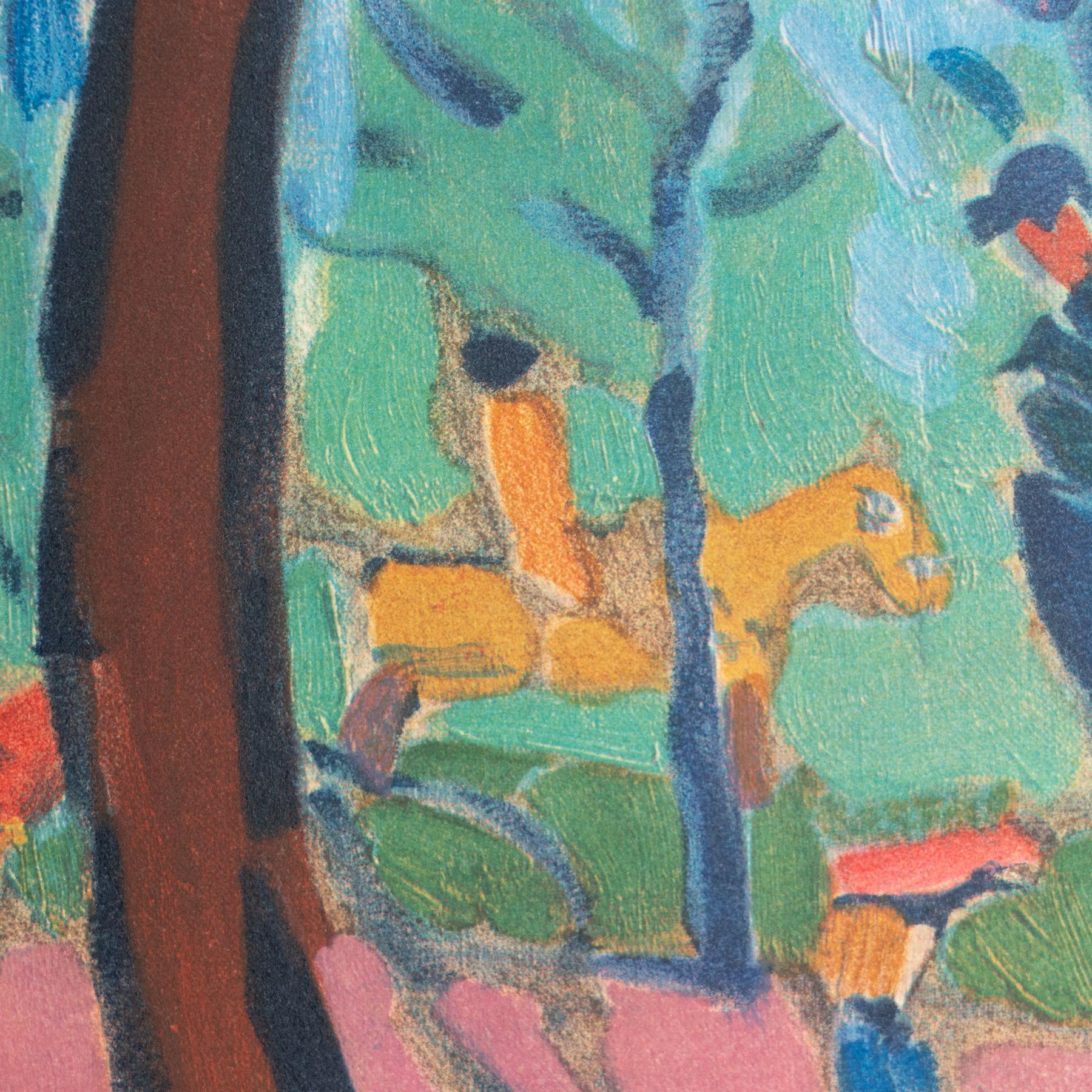 Lithographie en couleur encadrée d'André Derain 