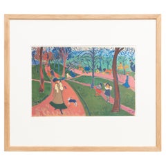 Used André Derain Framed 'Hyde Park' Color Lithography, circa 1972
