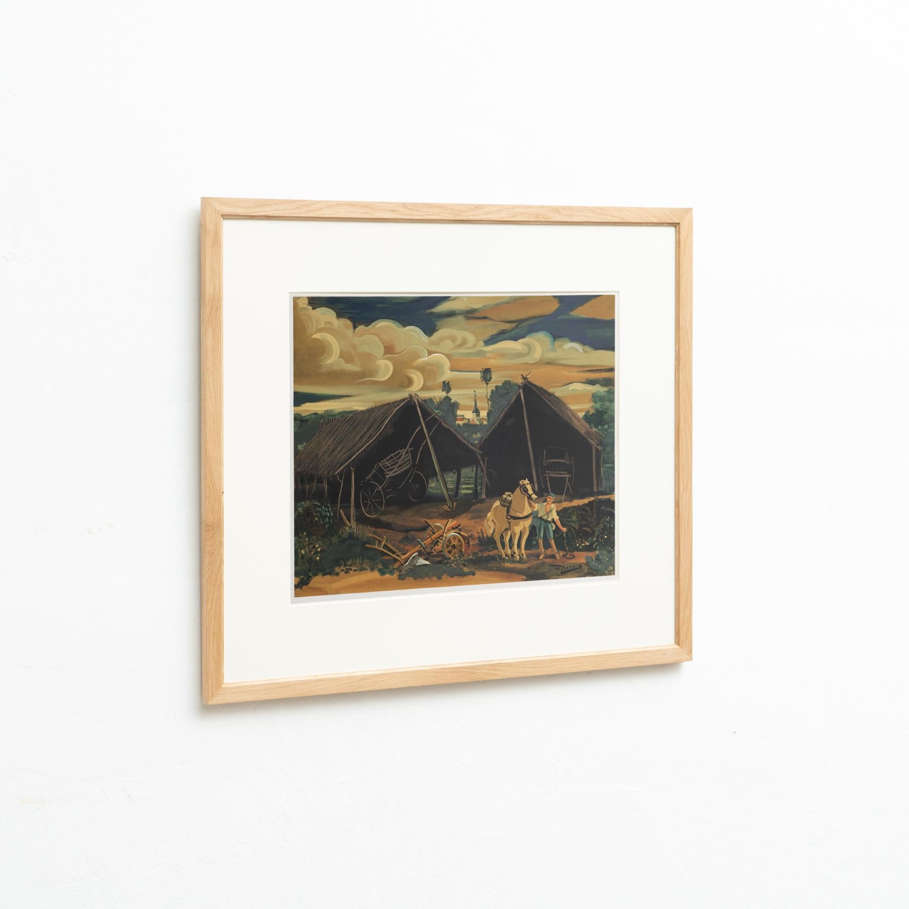 Originale Farblithographie 