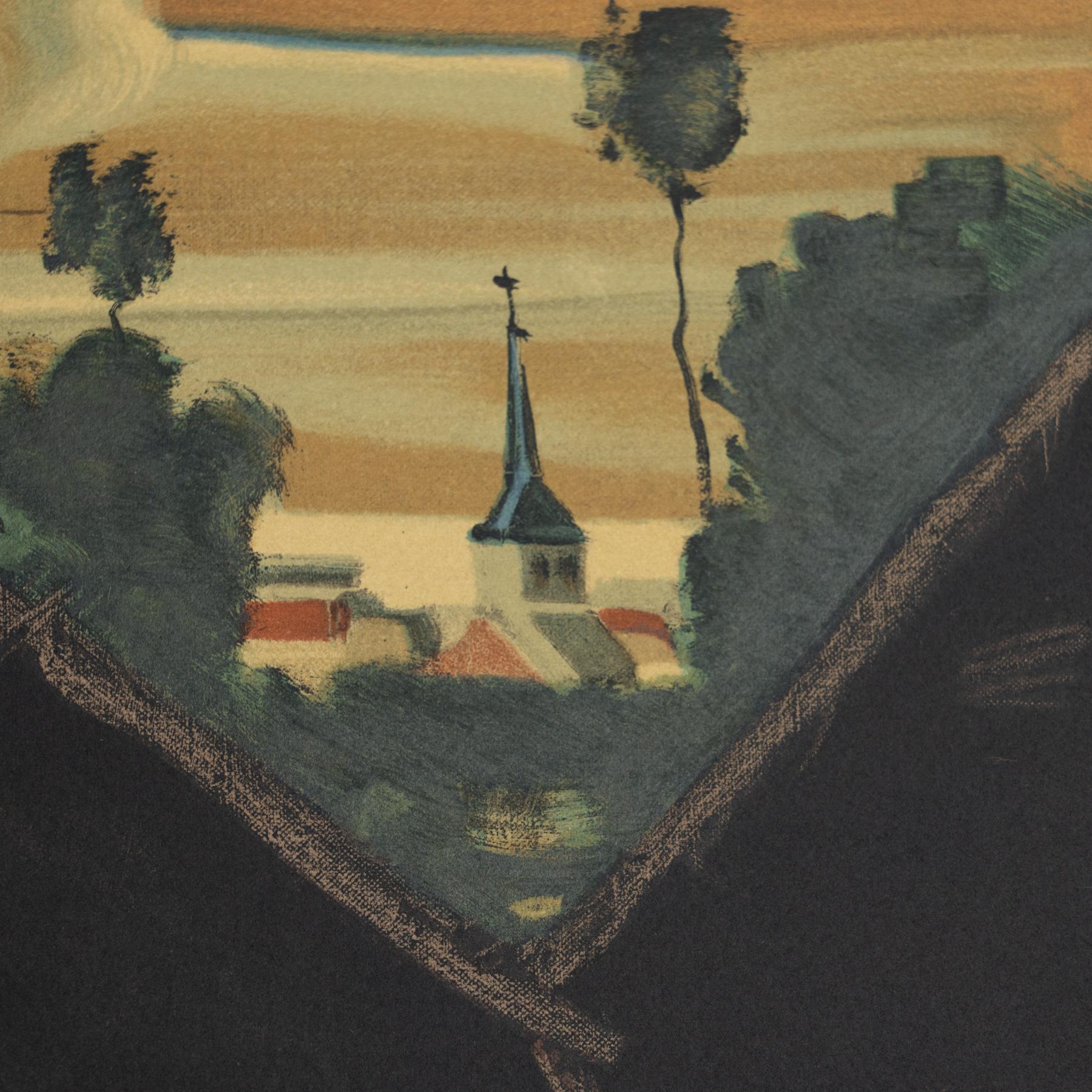 André Derain Gerahmte Farblithografie 'Les Deux Hangars', um 1970 im Angebot 2