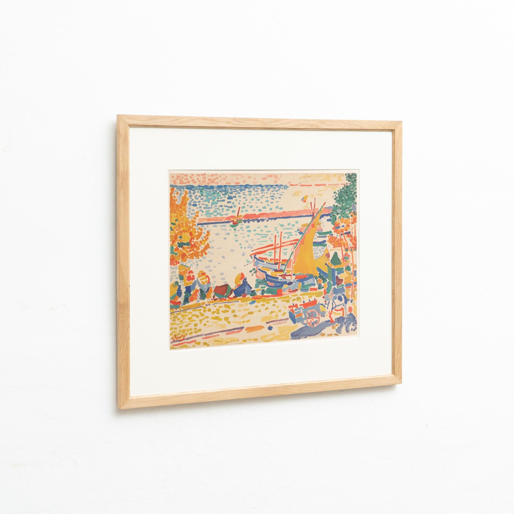 Original 'Hyde Park' color lithograph by André Derain.

Lithograph printed from an original painting made by the author in France in 1906.

Published by Fernand Mourlot in Les Fauves. Paris, circa 1972. 

Framed and signed in the