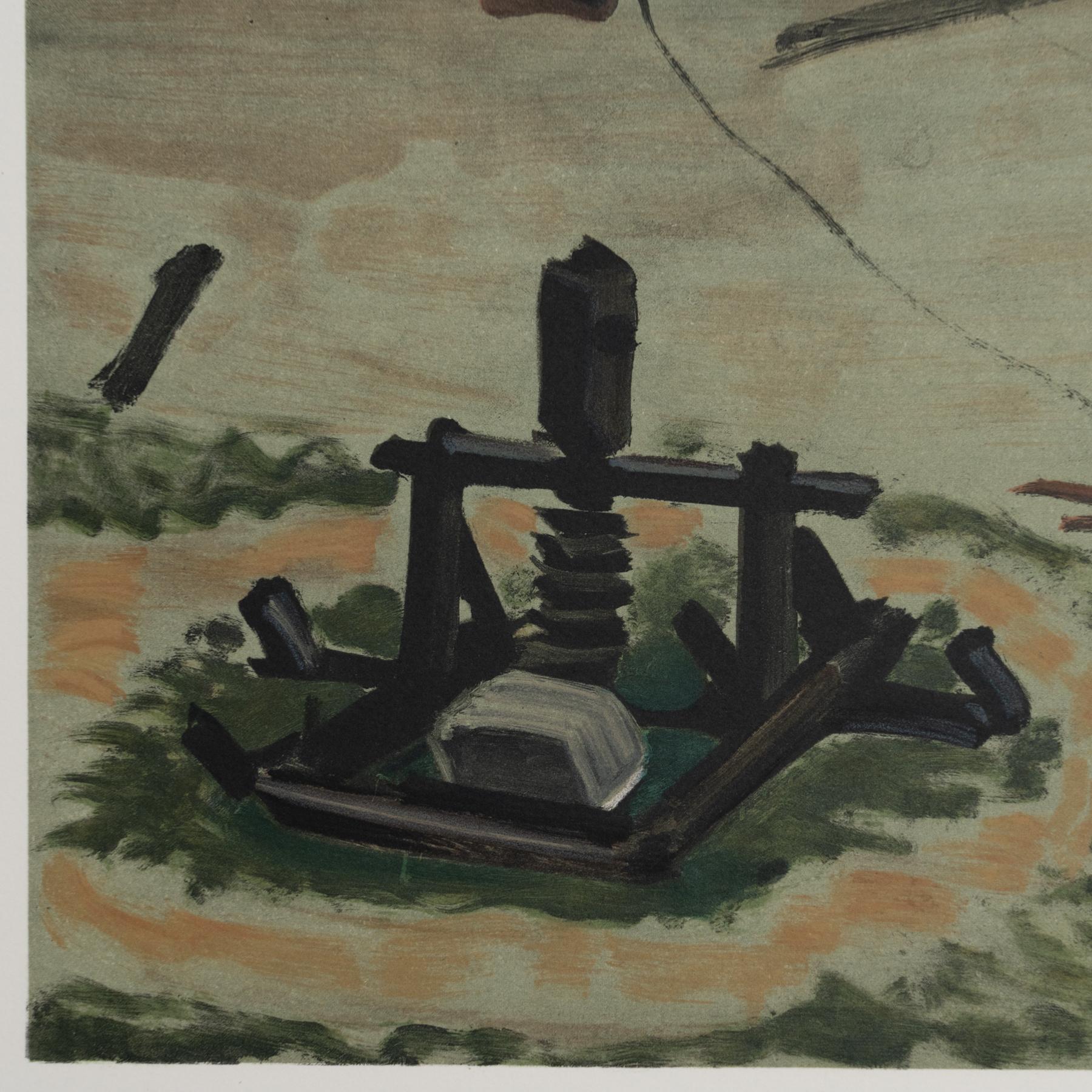 Andr Derain Gerahmte Farblithografie „The Small Harbour“ von Andr Derain, um 1970 (Papier) im Angebot