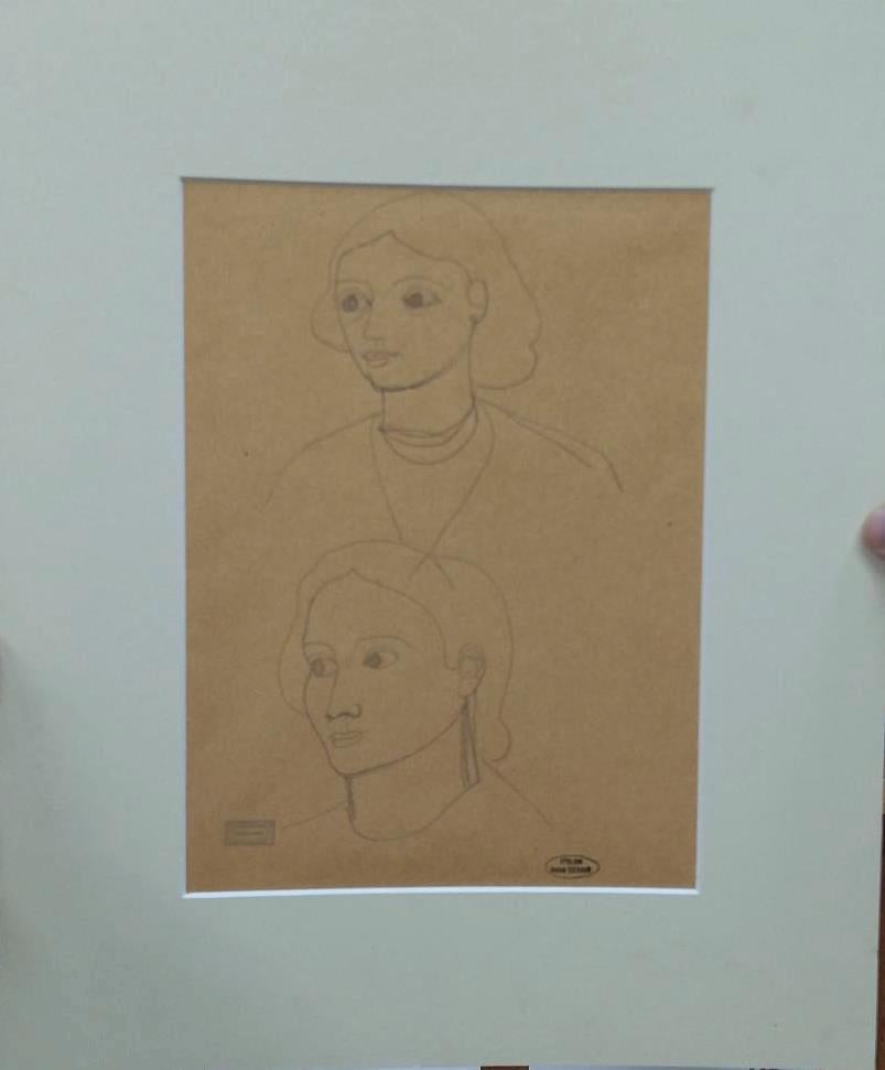 Andre Derain 94 Sketch of Faces, dessin original au crayon en vente 7
