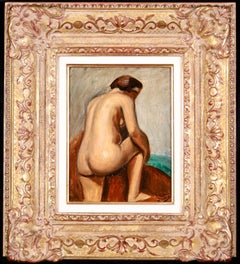 Nu - French Fauvist Oil, Nude Figure in Interior by Andre Derain