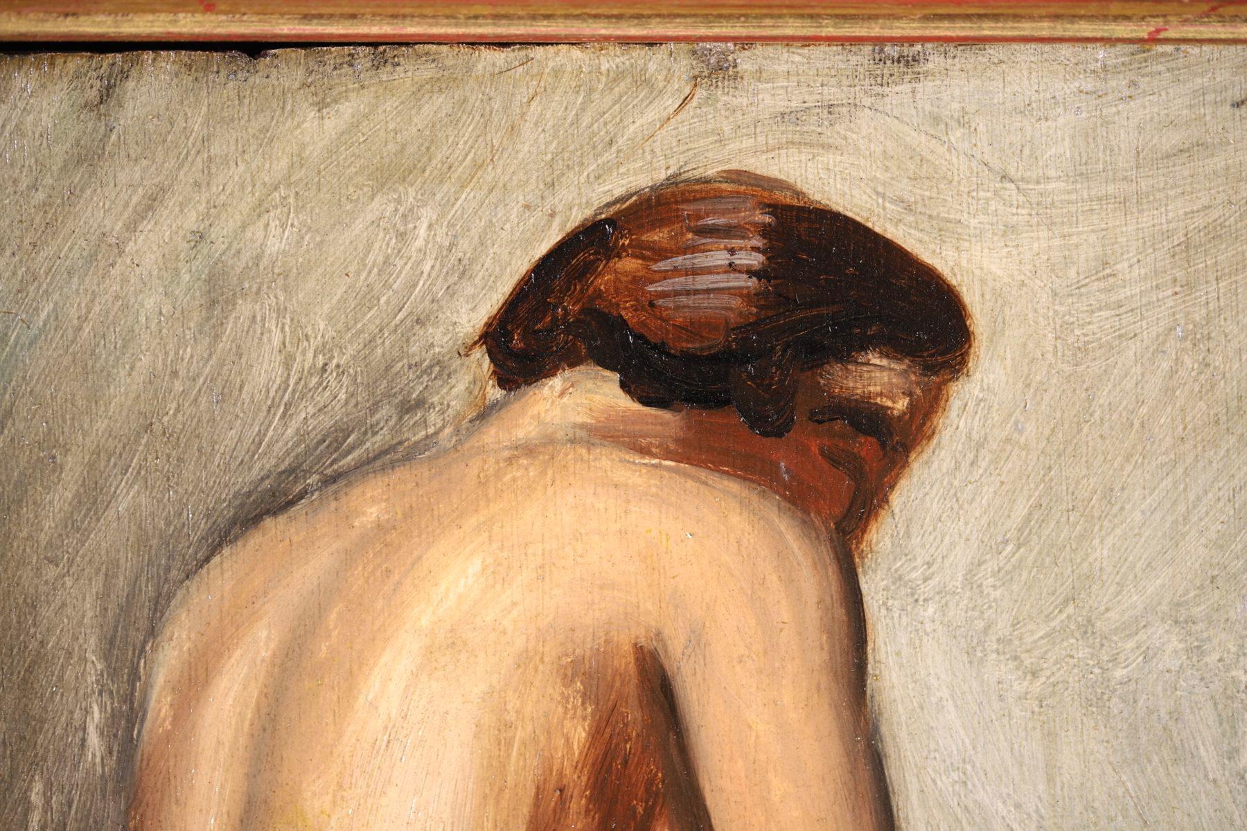 Nu - French Fauvist Oil, Nude Figure in Interior by Andre Derain 1