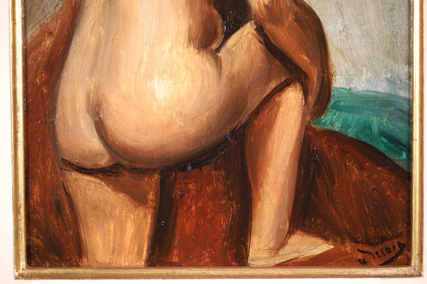 Nu - French Fauvist Oil, Nude Figure in Interior by Andre Derain 2