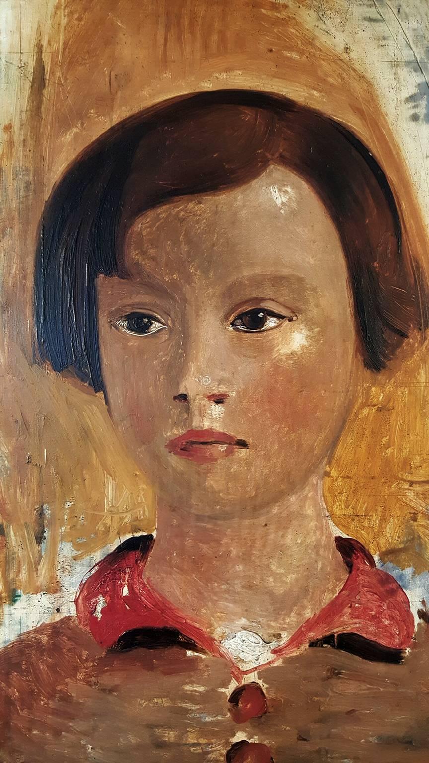 Ritratto di una bambina,  Artista Fauvismo, Post-Impressionismo - Painting di André Derain