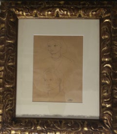 Andre Derain 94 Skizze der Gesichter. Original Bleistiftzeichnung Gemälde