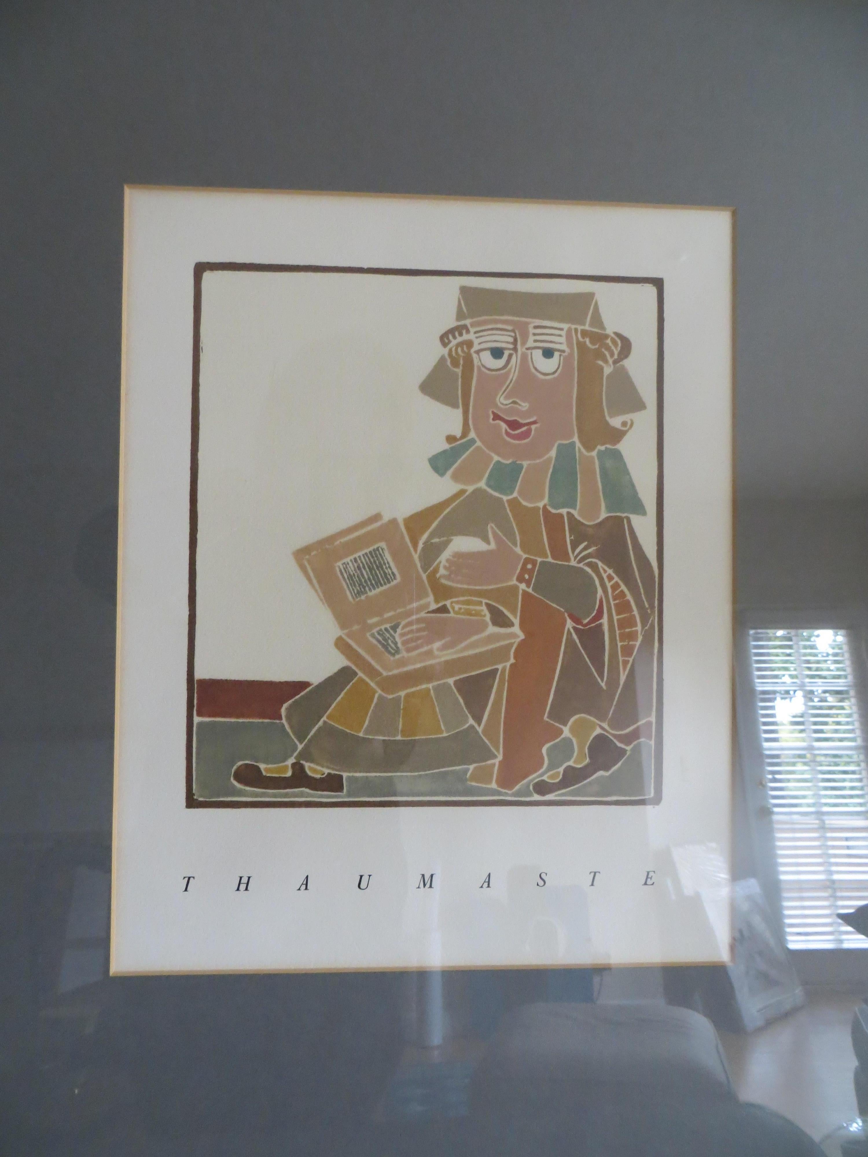 Conjunto de cuatro grabados en madera enmarcados (after) André Derain en venta 5