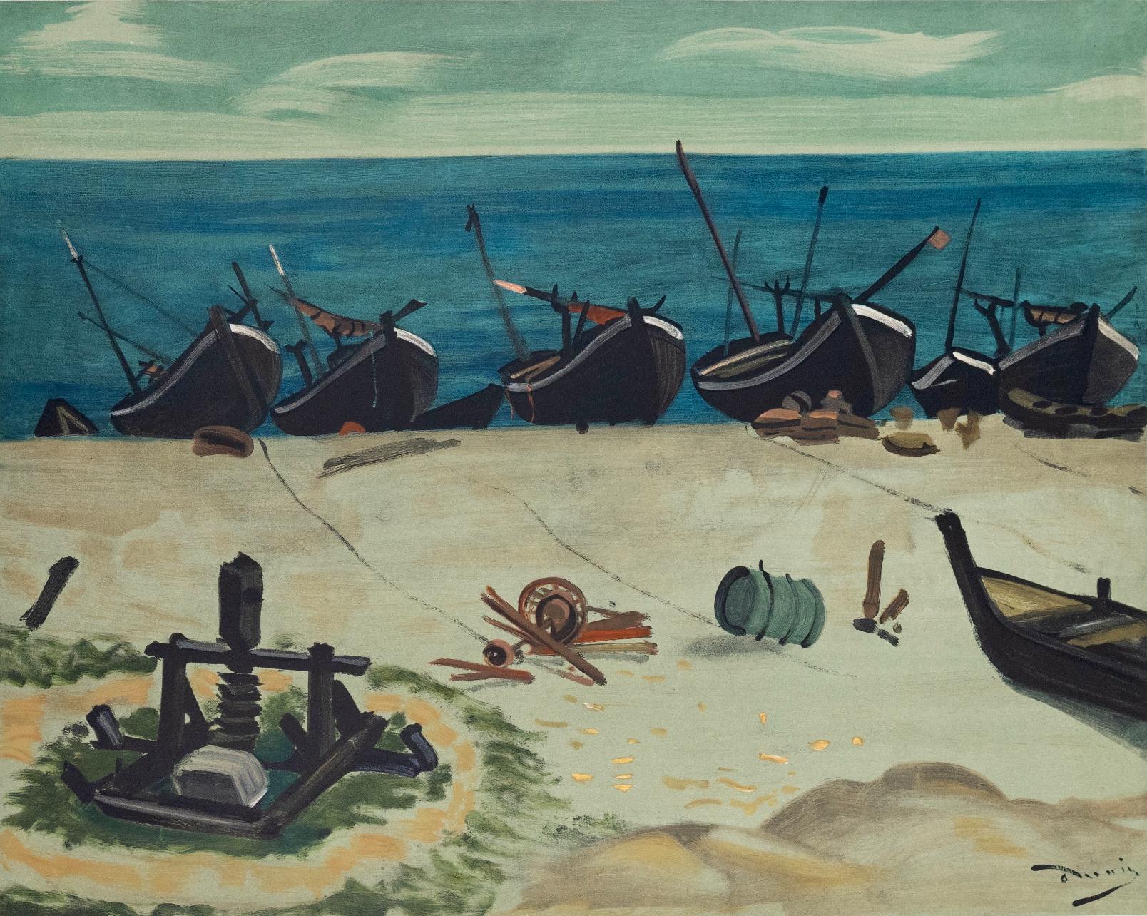 Andre Derain, Boats at Graveline, 1970 (after)