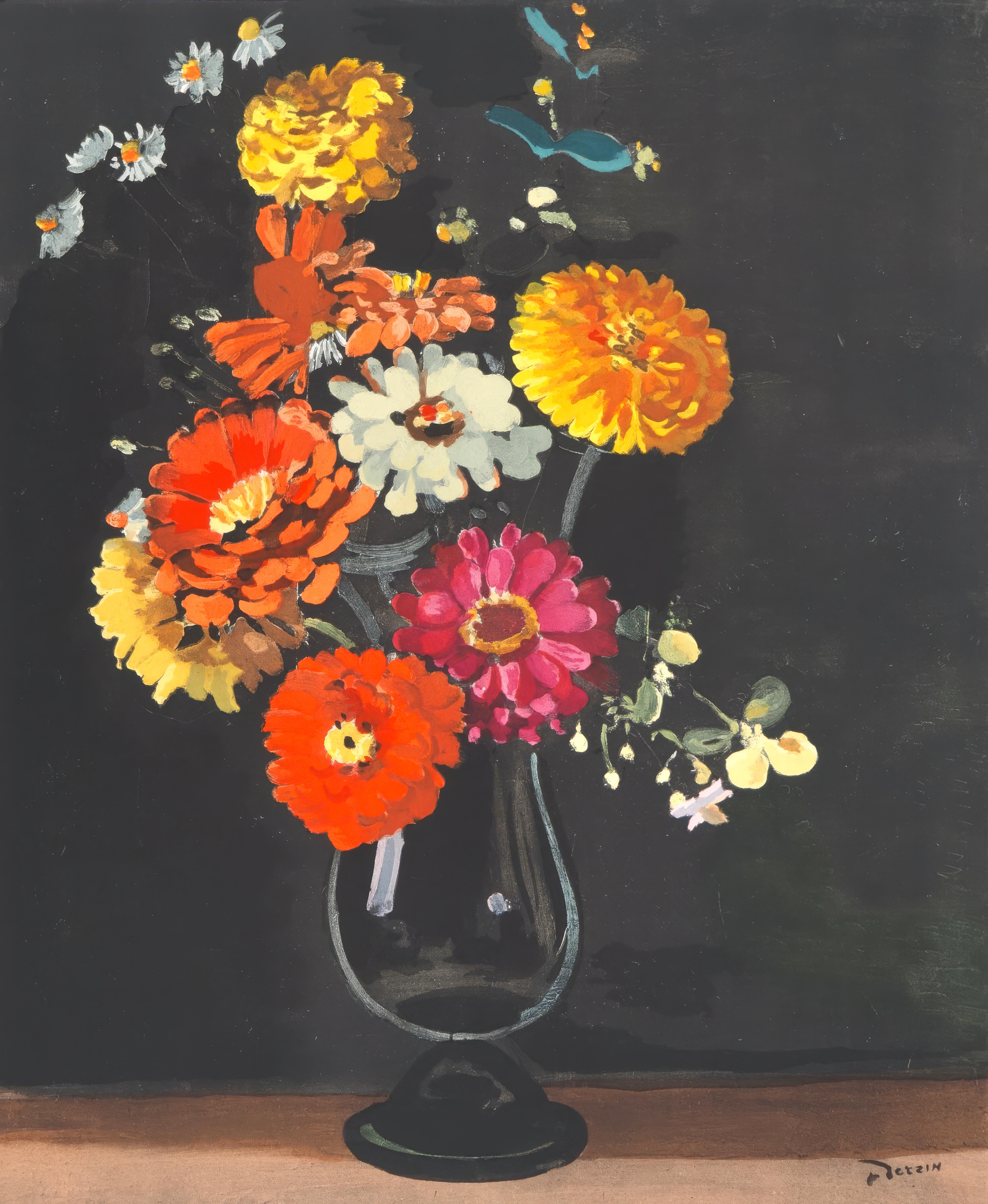 Andre Derain, Bouquet de zinnias, de 1880 à 1954, 1961 (d
après)