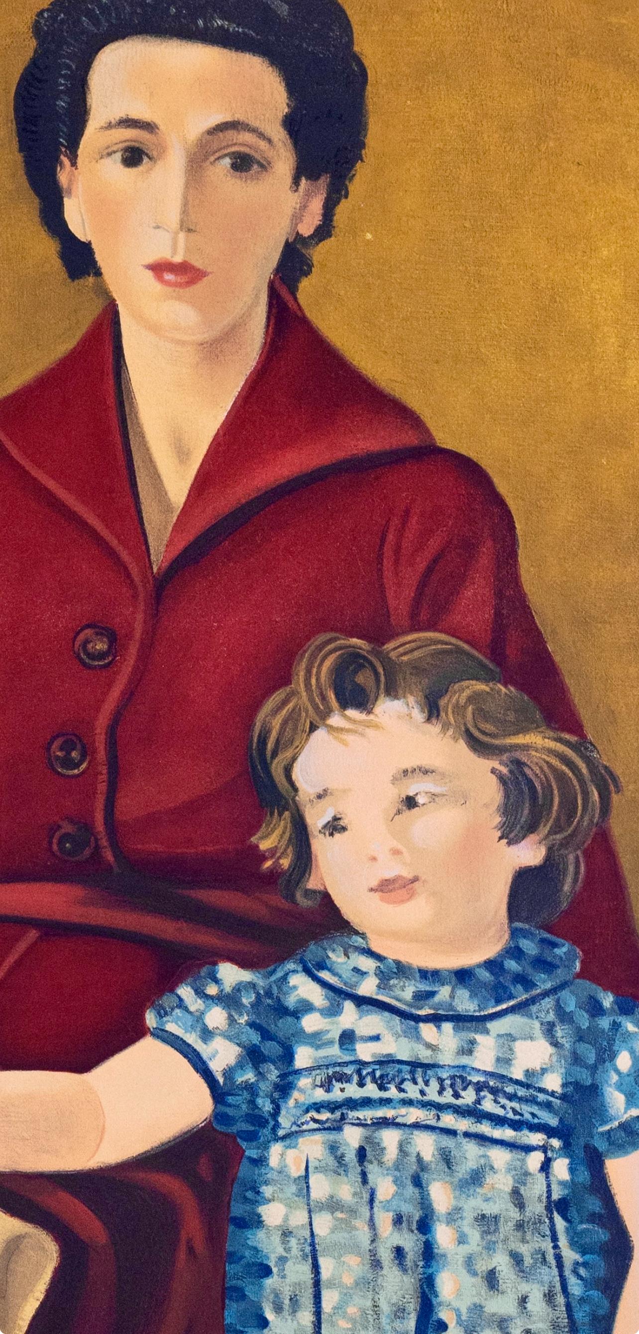 Andre Derain, Denise and Claire Levy, 1970 (after) - Brown Landscape Print by André Derain