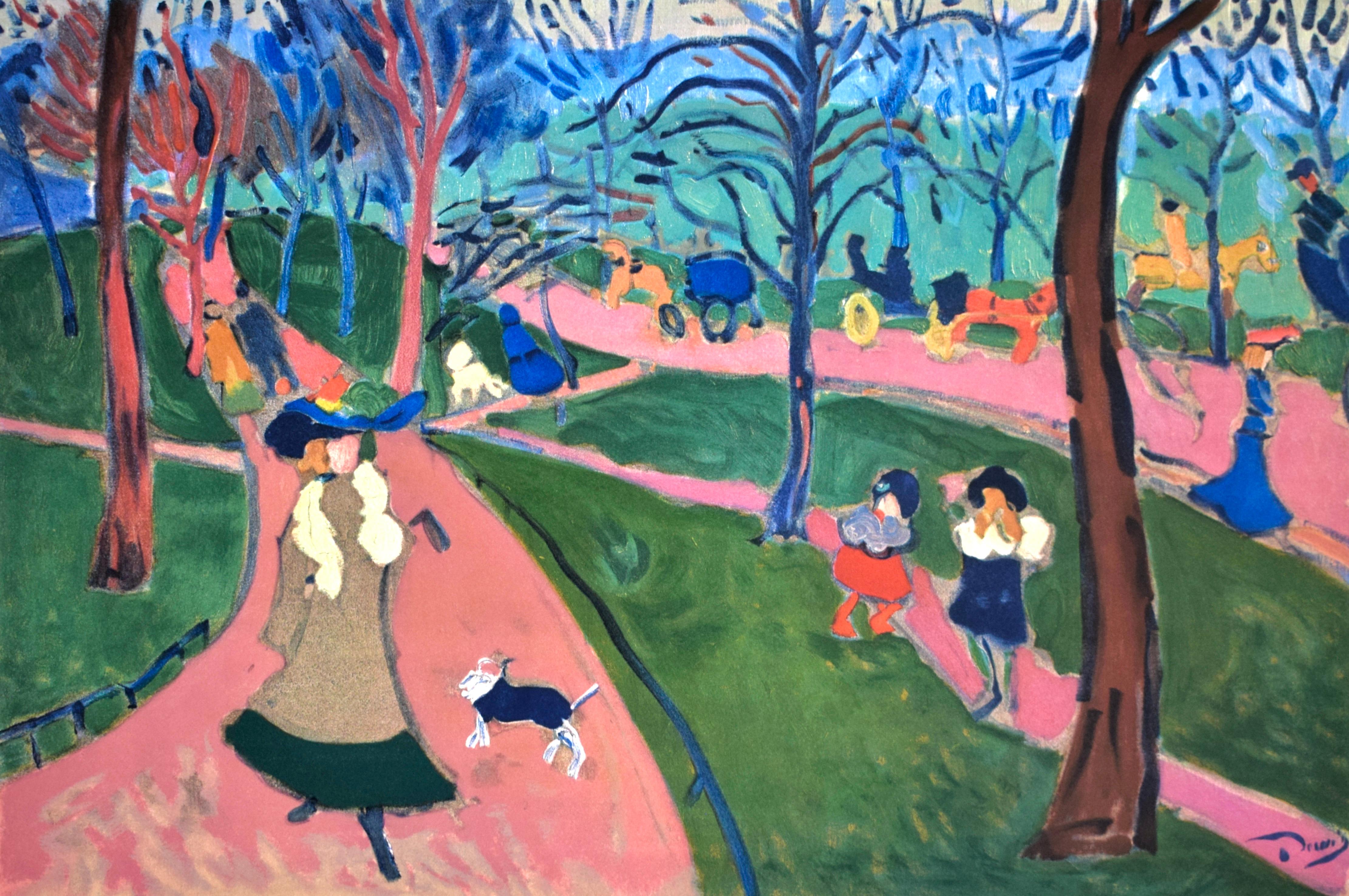 André Derain Figurative Print - Andre Derain, Hyde Park, from Fauves, VII, 1972 (after)