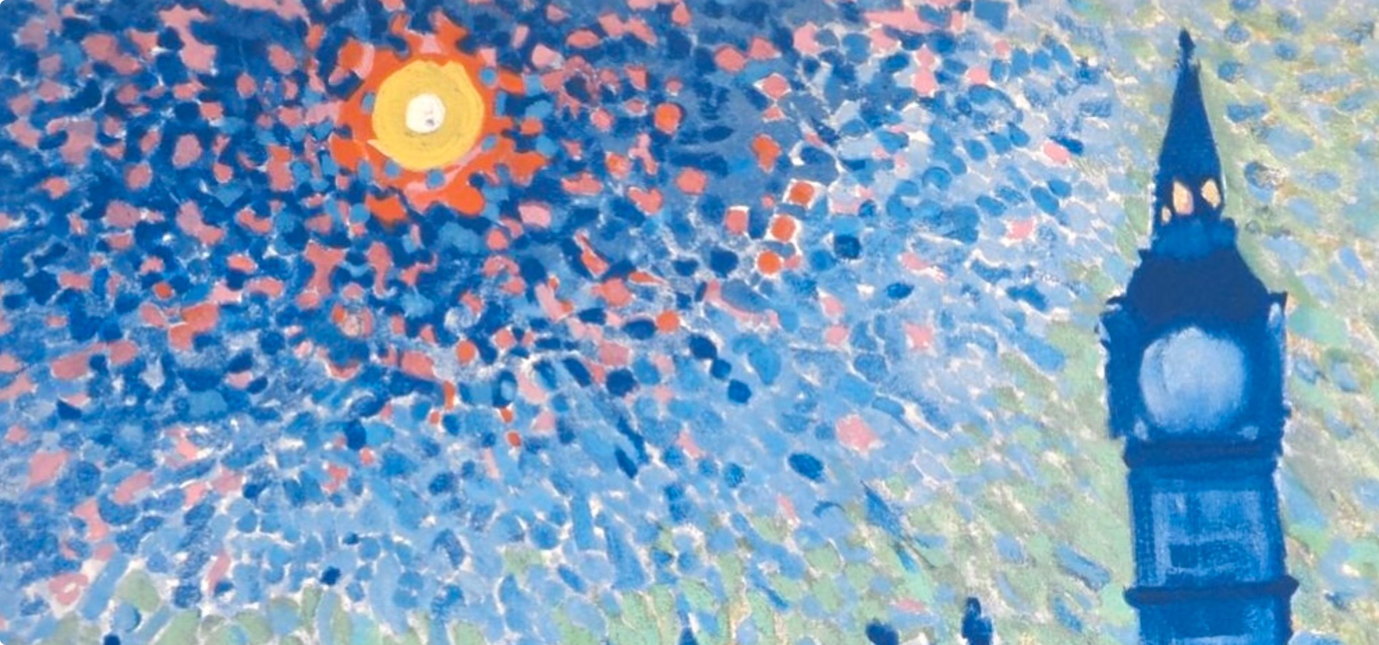 Andre Derain, Londres, la Tamise et Big Ben, extrait de Fauves, VII, 1972 (d'après) - Fauvisme Print par André Derain