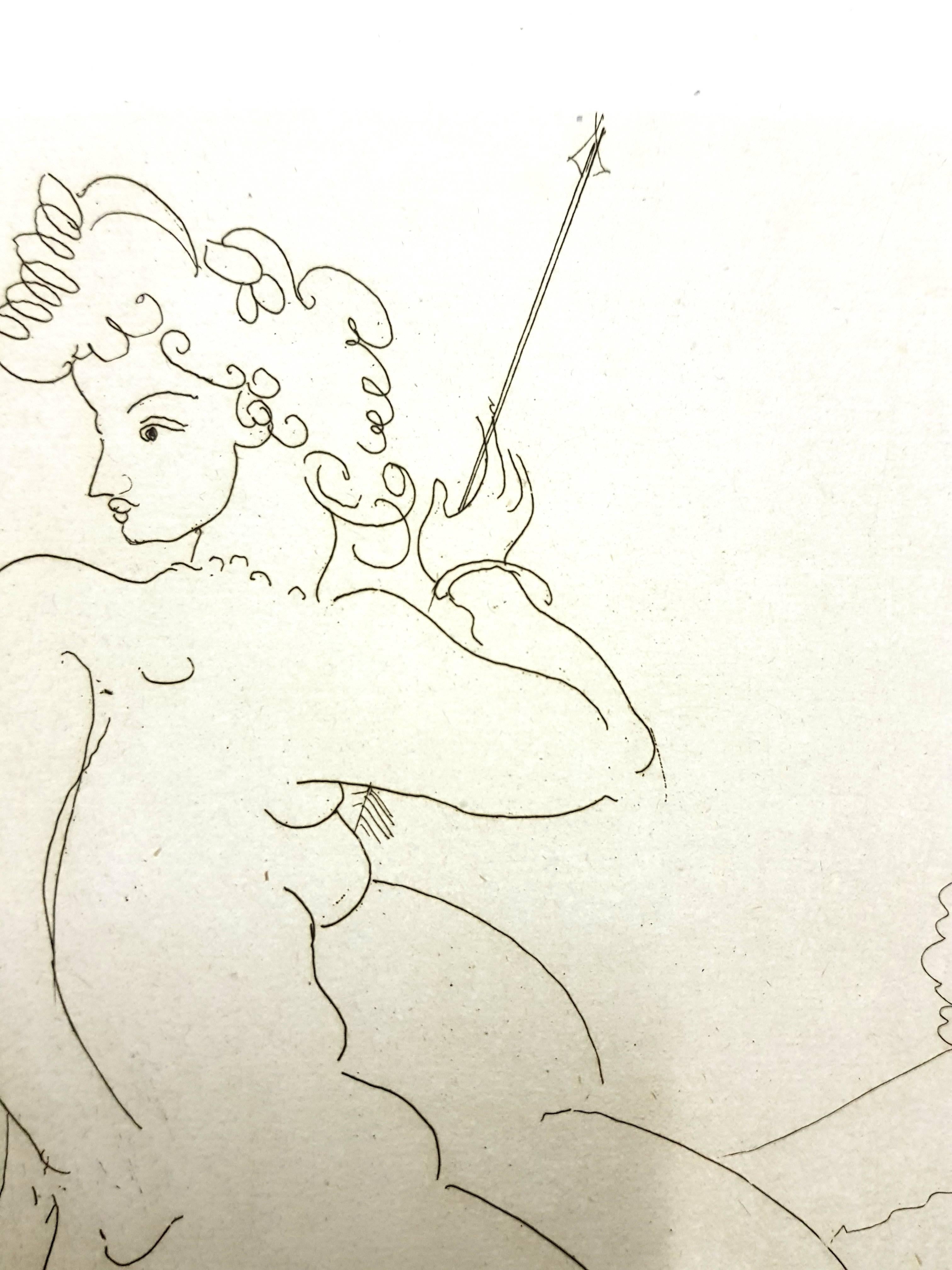 Andr Derain - Ovid's Heroides - Original-Radierung (Weiß), Nude Print, von André Derain