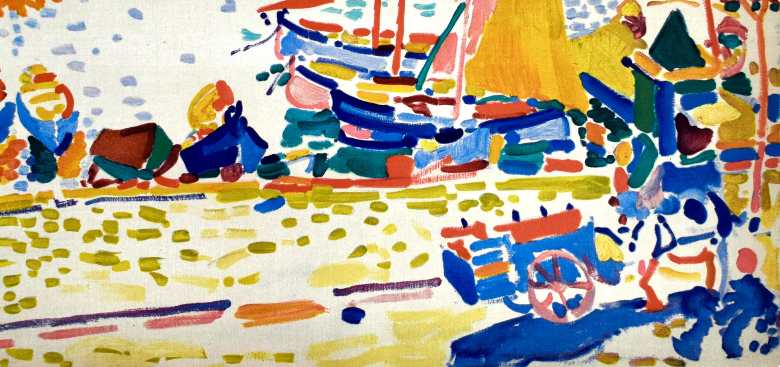 Andre Derain, Port of Collioure, from Fauves, VII, 1972 (after) - Beige Figurative Print by André Derain