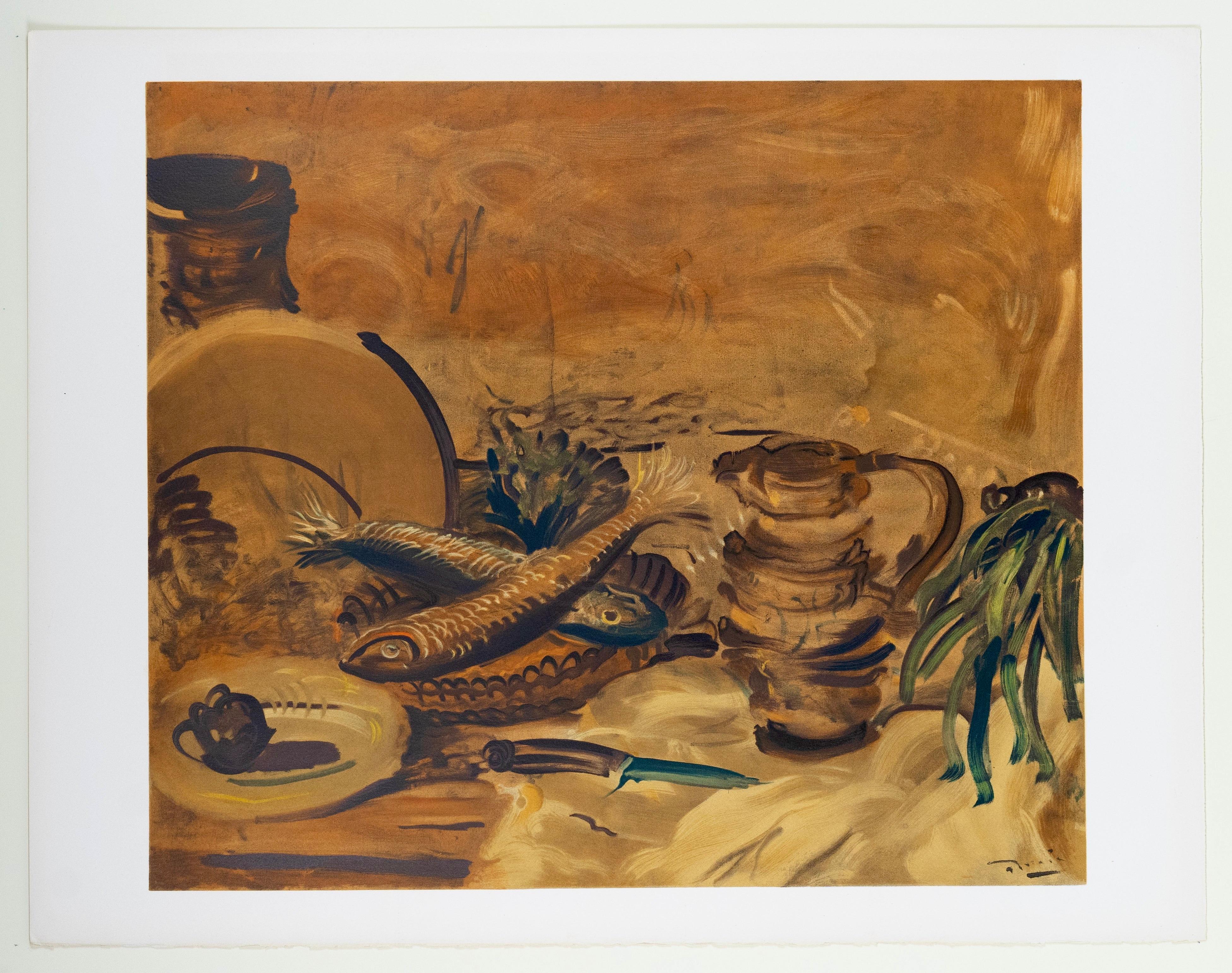 Andre Derain, Nature morte au poisson, 1970 (d'après) en vente 1