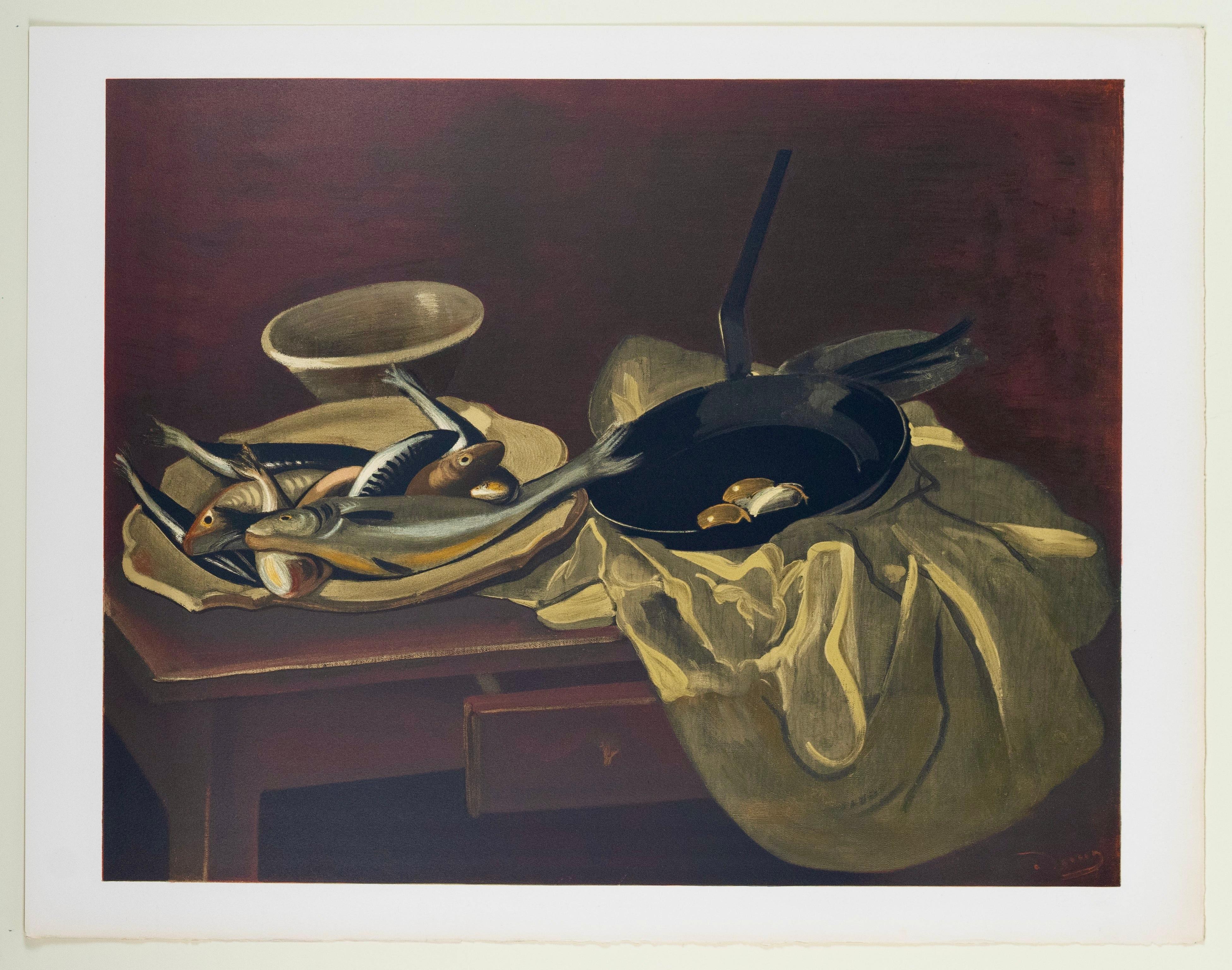 Andre Derain, Nature morte au poisson et à la casserole, 1970 (d'après) en vente 5