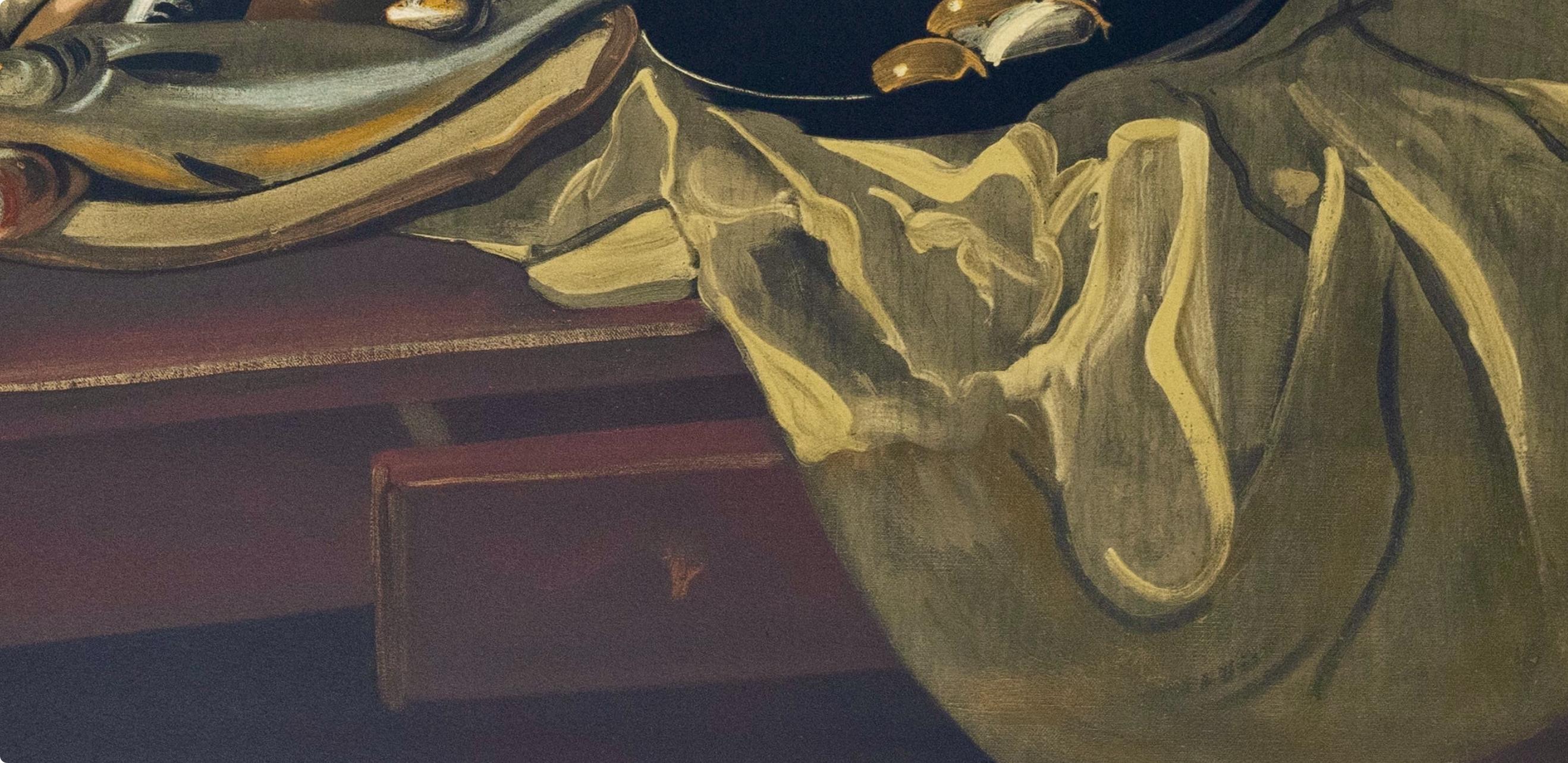 Cette exquise lithographie d'après Andre Derain (1880-1954), intitulée Nature morte aux Poissons, tirée de l'in-folio Andre Derain entre 1935 et 1949, V, 1970, provient de l'édition publiée par Fernand Mourlot, Paris, et imprimée par Mourlot Frères,