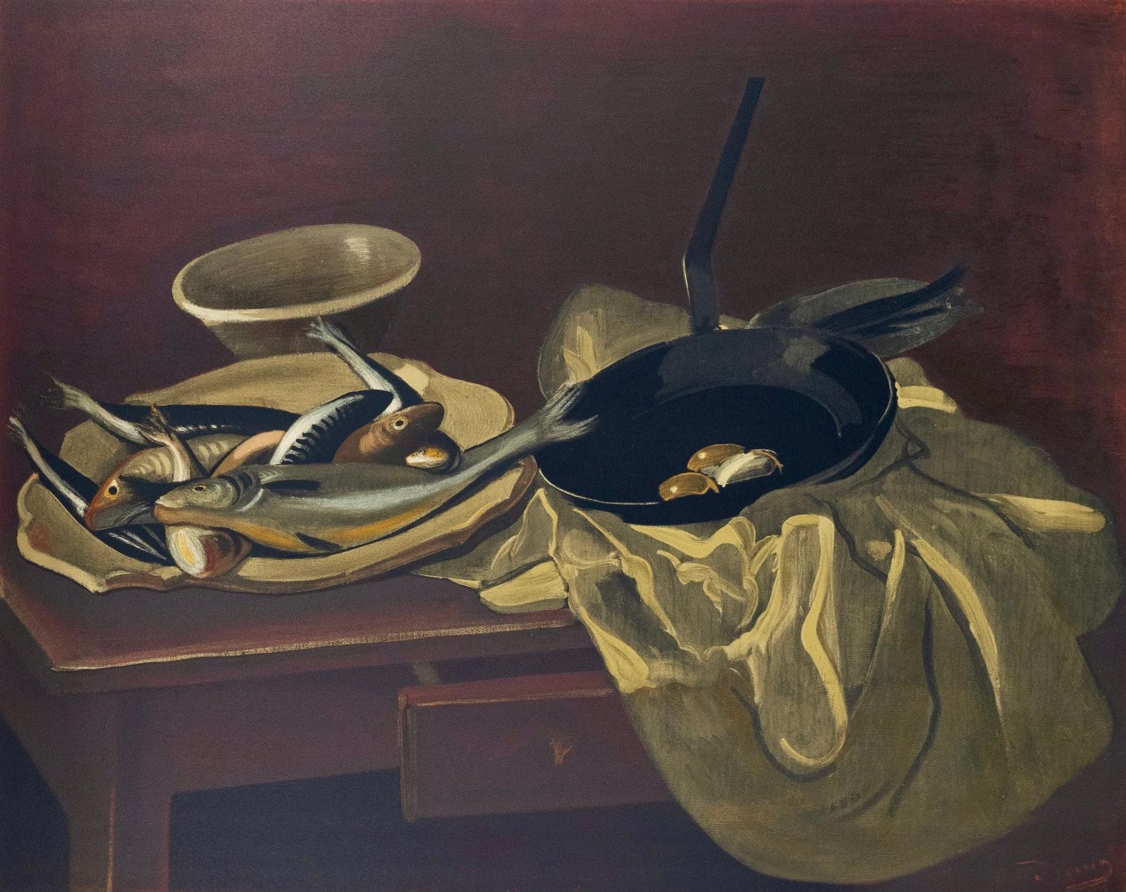 Andre Derain, Nature morte au poisson et à la casserole, 1970 (d'après)