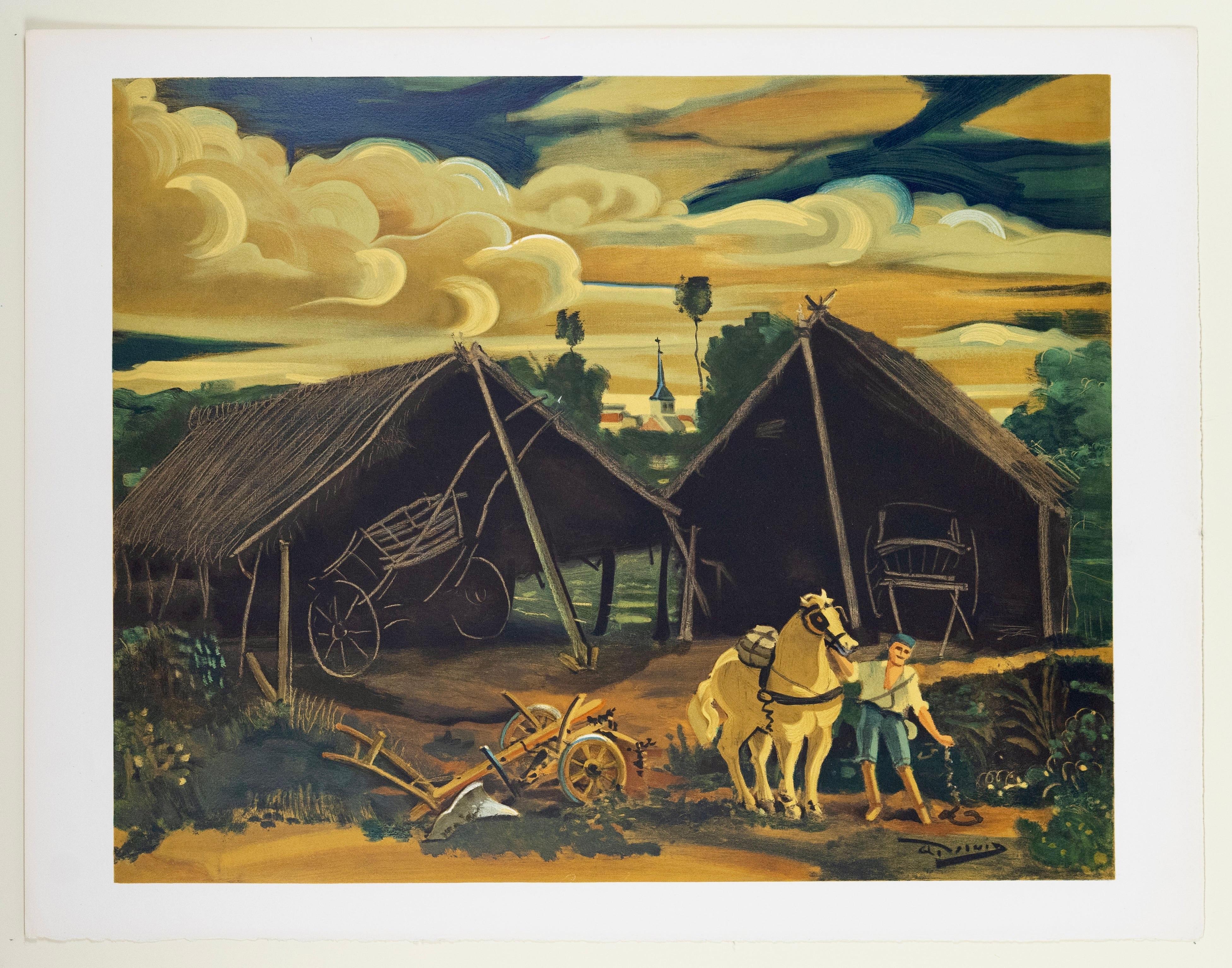 Andre Derain, The Two Hangars, 1970 (after) For Sale 3