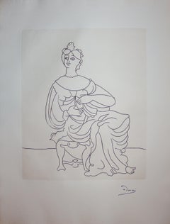 Antic Beauty - Original etching - 1951