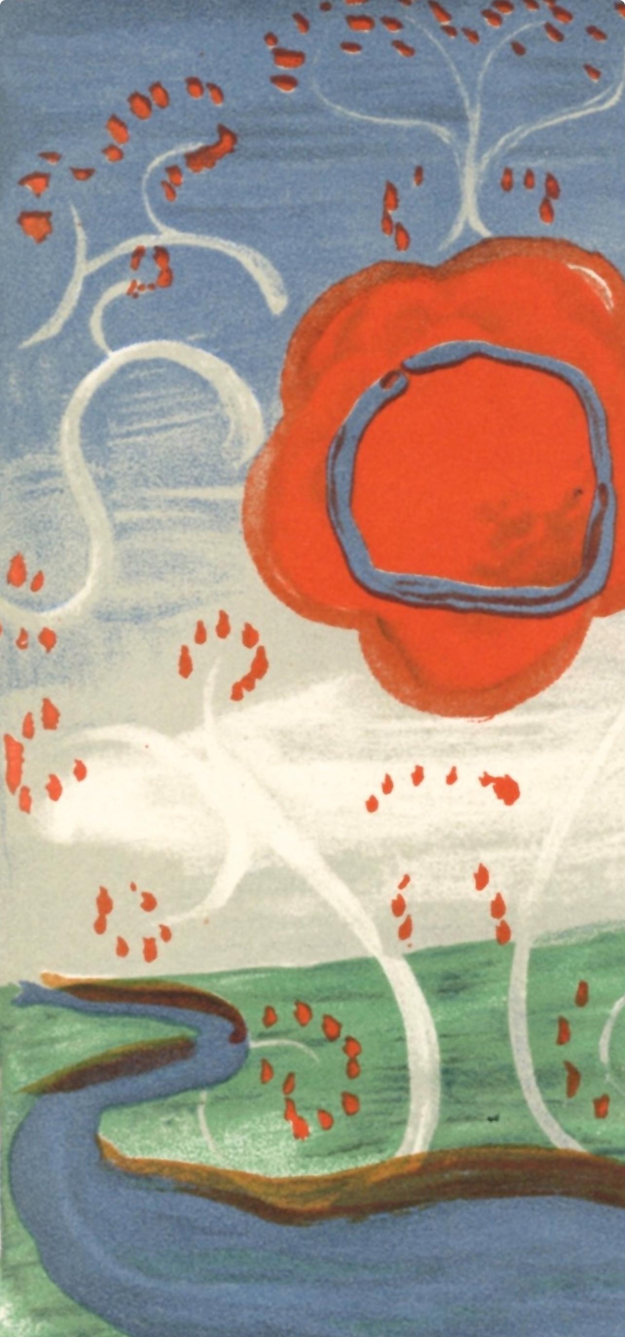 Au Jardin d'Allah, Verve: Revue Artistique et Littéraire - Gray Landscape Print by André Derain
