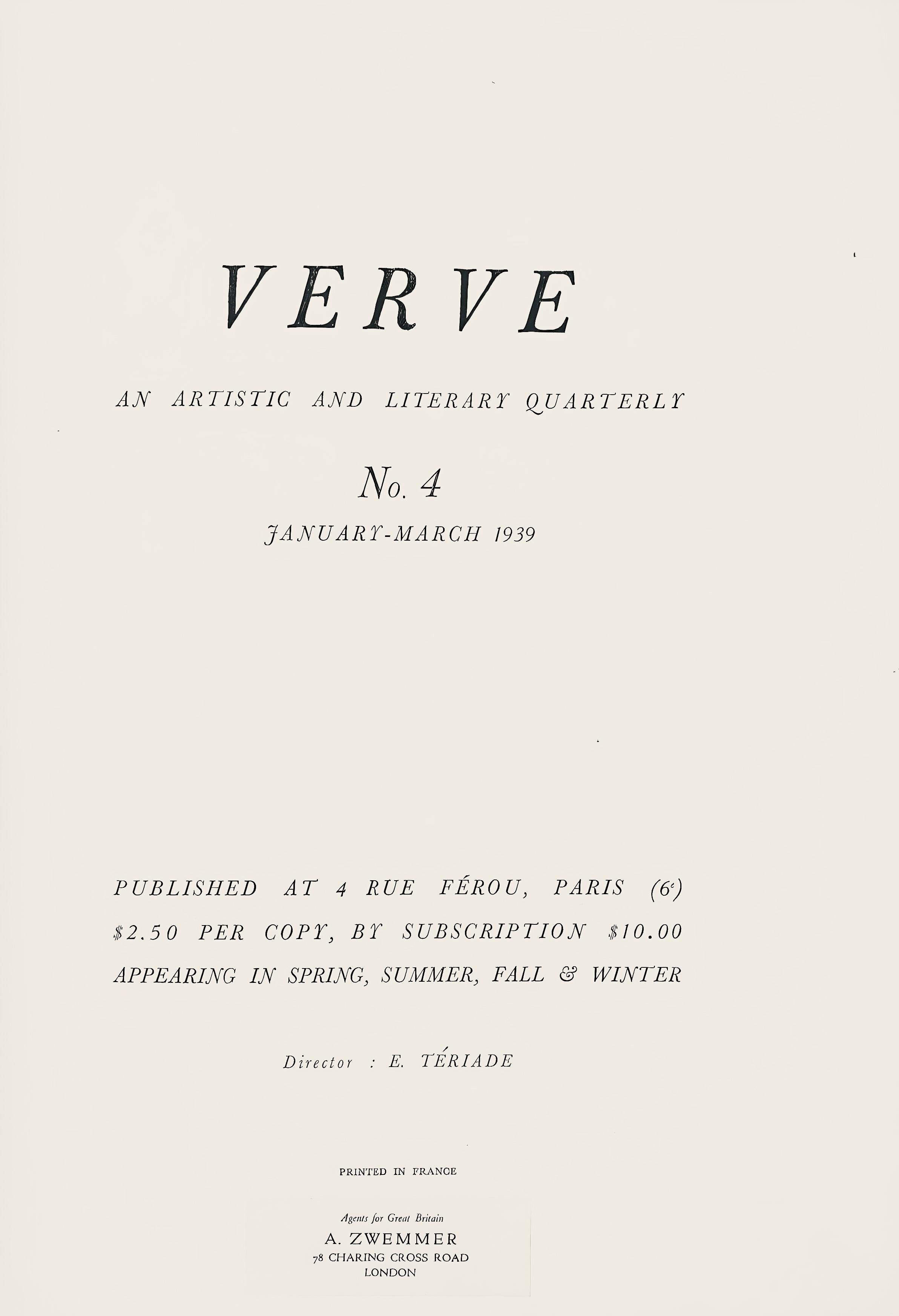 Au Jardin d'Allah, Verve: Revue Artistique et Littéraire For Sale 1