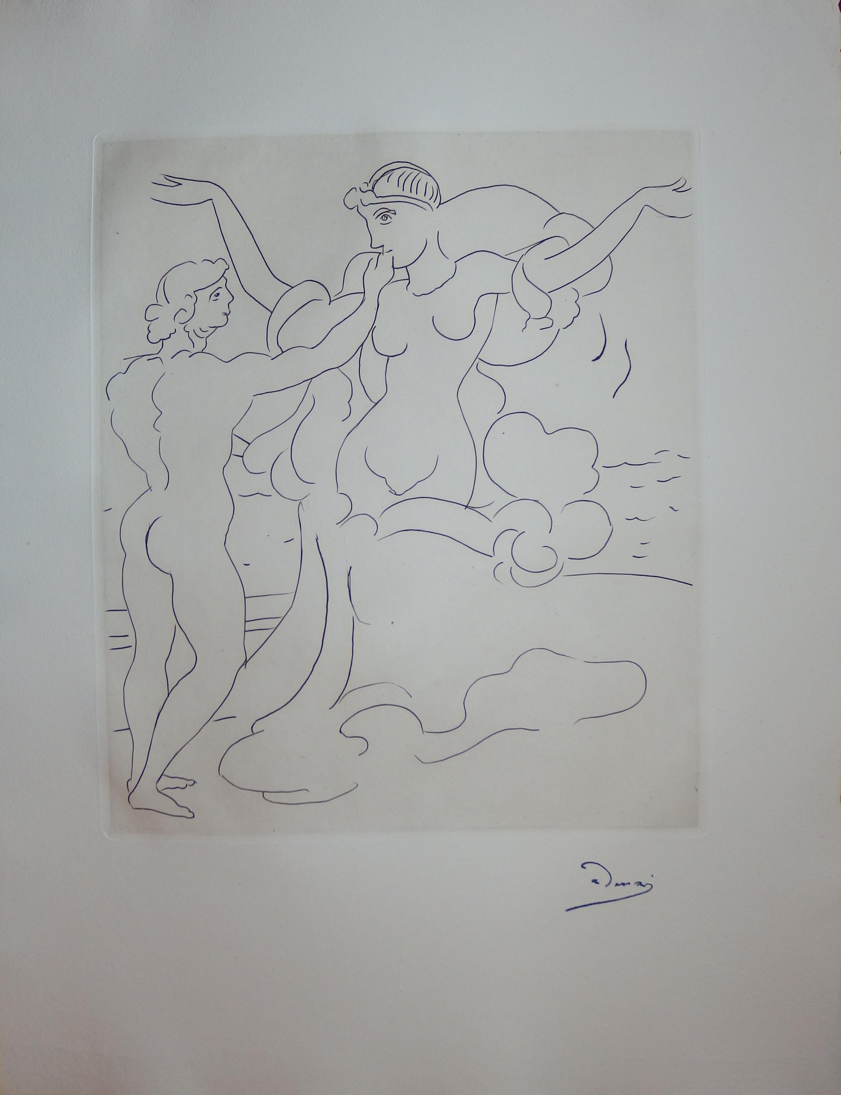 Figurative Print de André Derain - Nacimiento de Venus - Grabado original - 1951