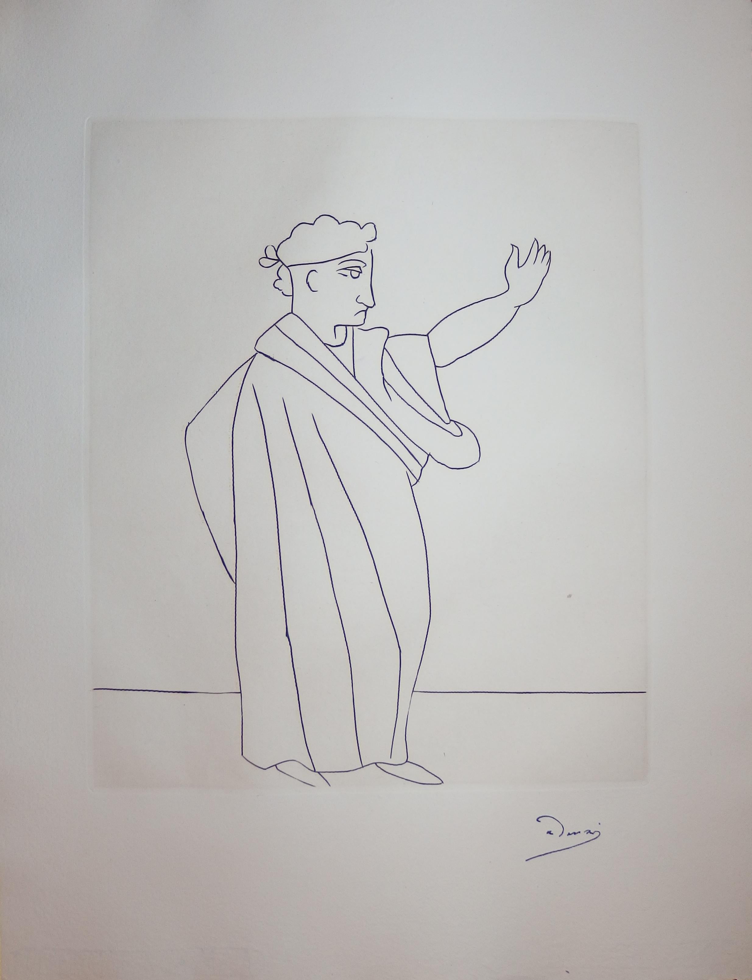 André Derain Figurative Print - Caesar - Original etching - 1951