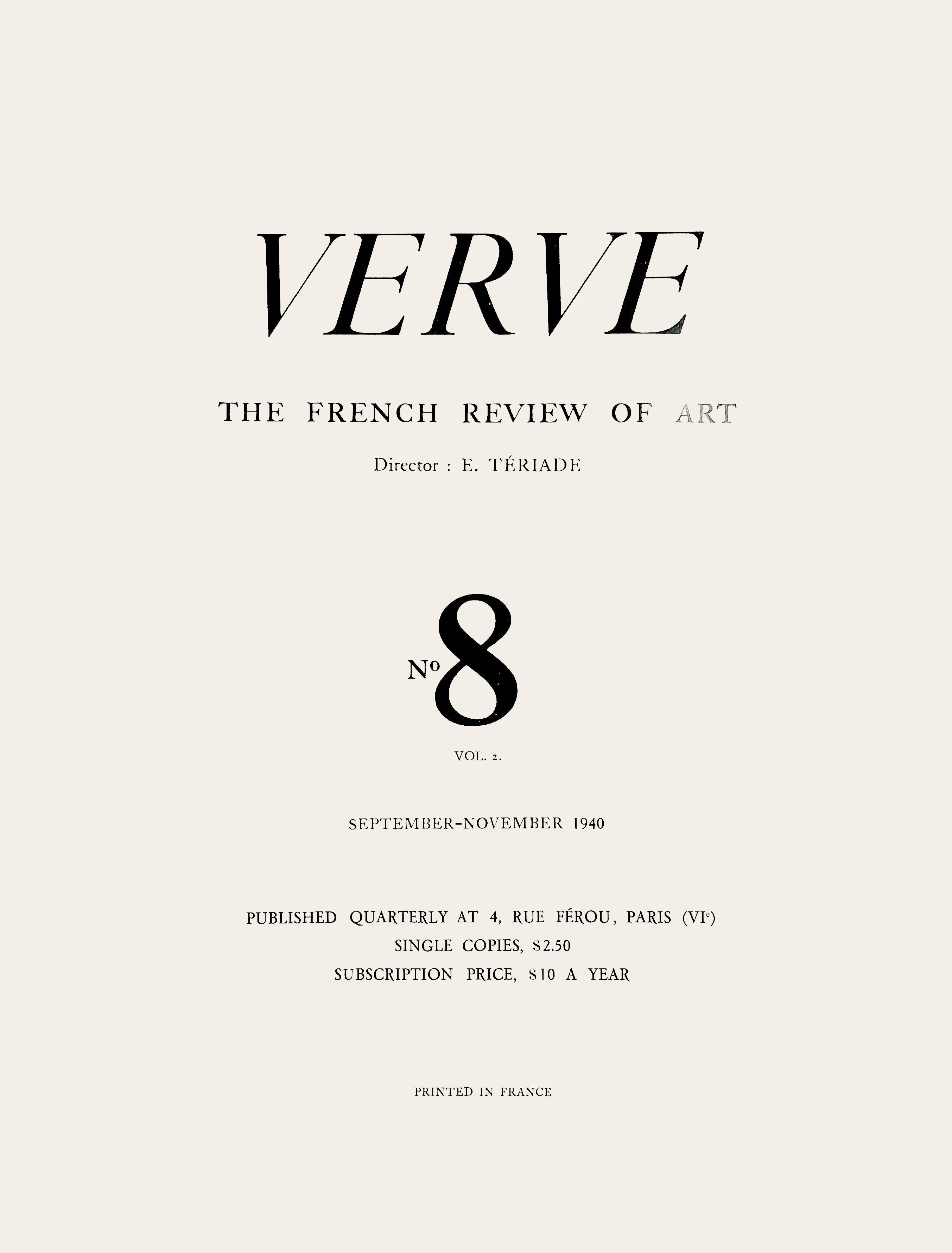 Komposition, Verve: Revue Artistique et Littéraire im Angebot 6
