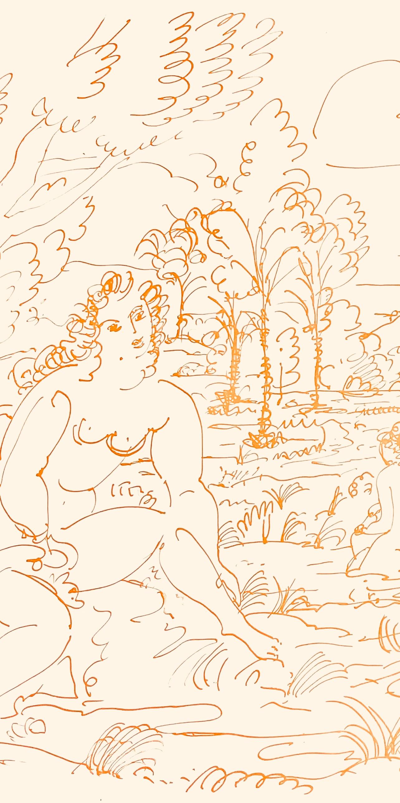 Composition, Verve : Revue Artistique et Littéraire - Moderne Print par André Derain