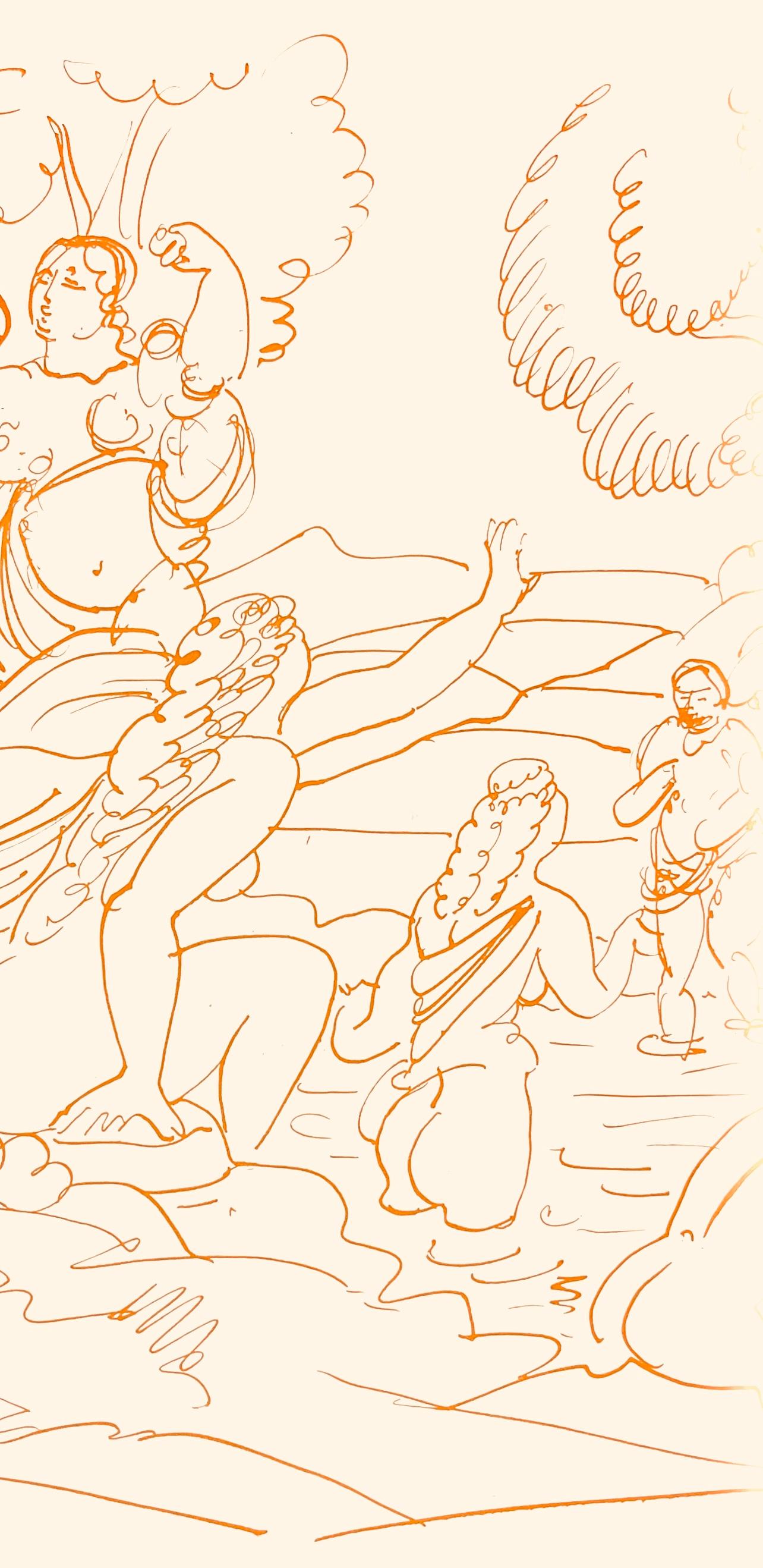 Composition, Verve : Revue Artistique et Littéraire - Moderne Print par André Derain