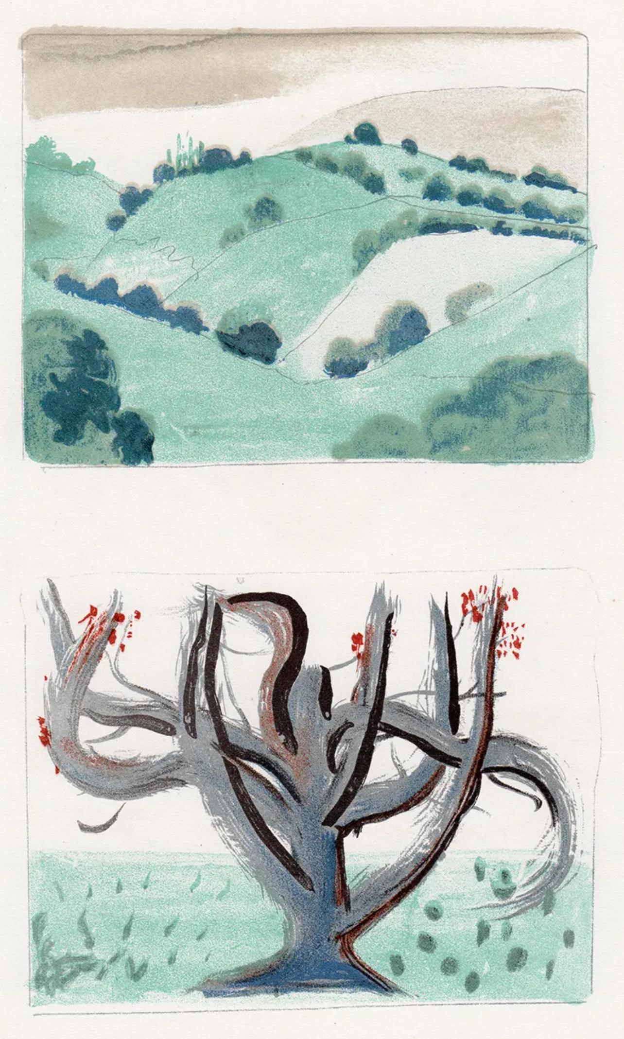 André Derain Abstract Print – Derain, Au Jardin d'Allah, Verve: Revue Artistique et Littéraire (nach)