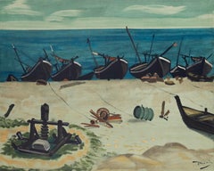 Vintage Derain, Barques a Graveline, André Derain, Collection Pierre Lévy (after)