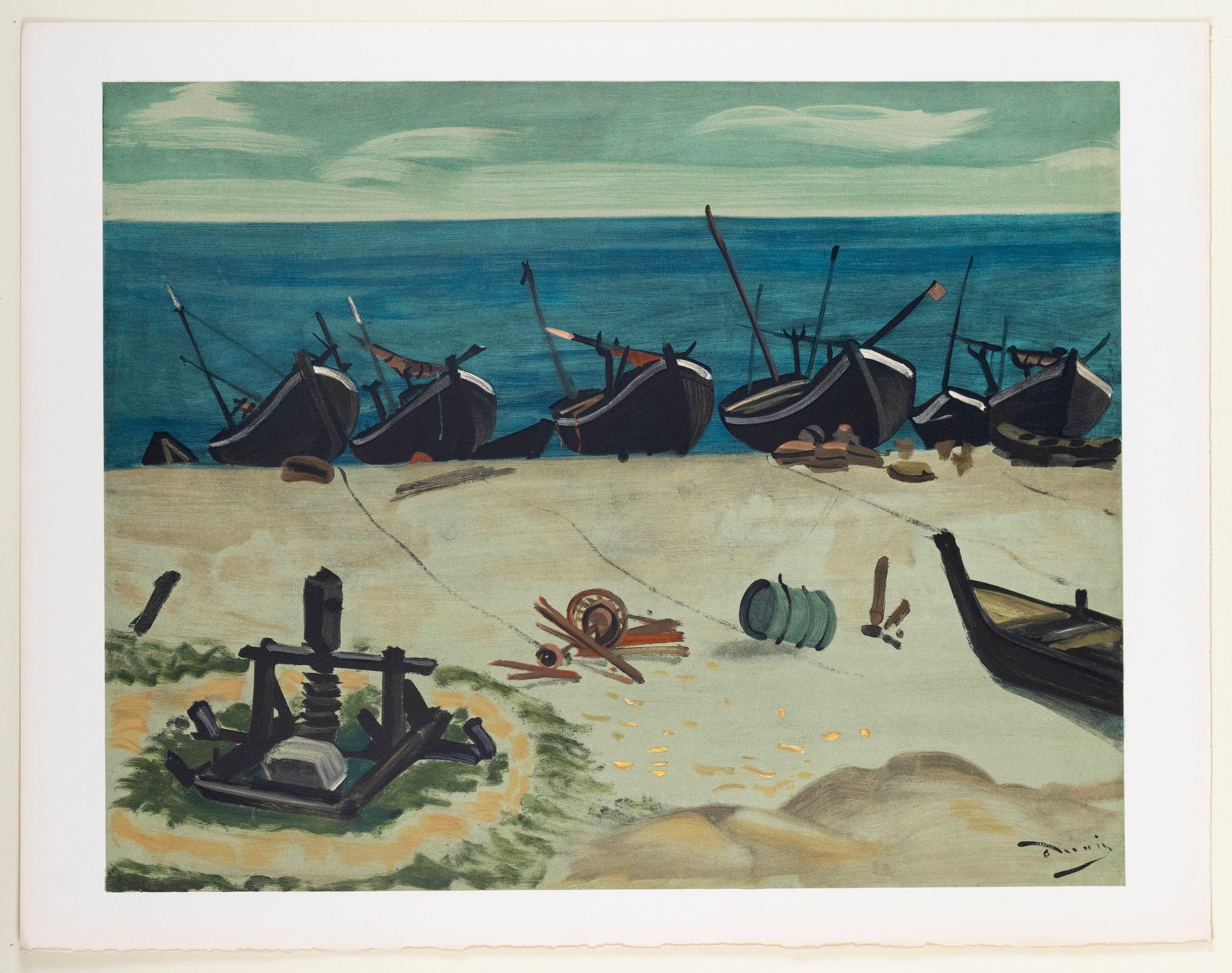 Derain, Barques a Graveline, André Derain zwischen 1935 und 1949 (nach) im Angebot 6