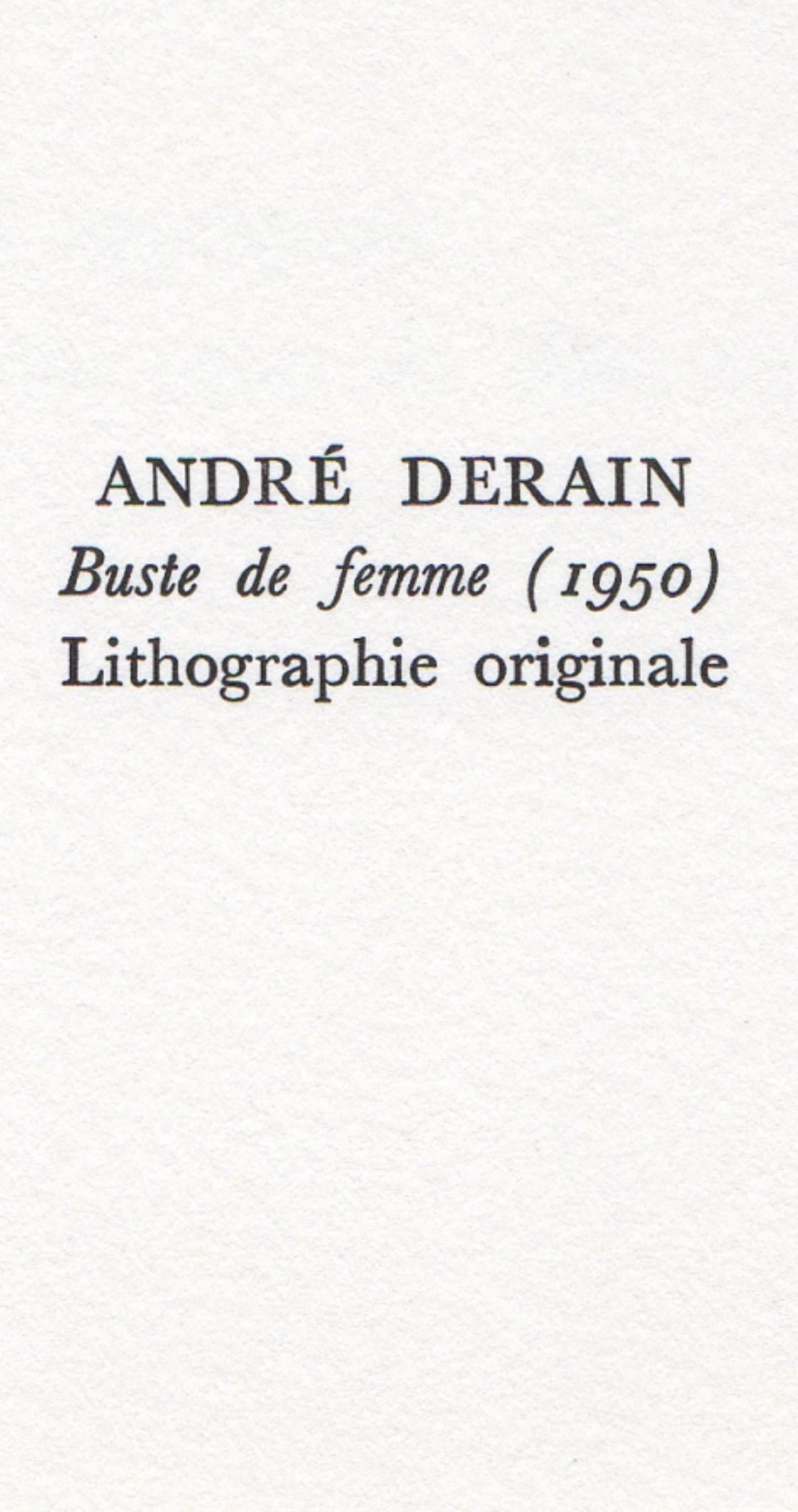 Derain, Buste de femme, Souvenirs et portraits d'artistes (after) For Sale 1