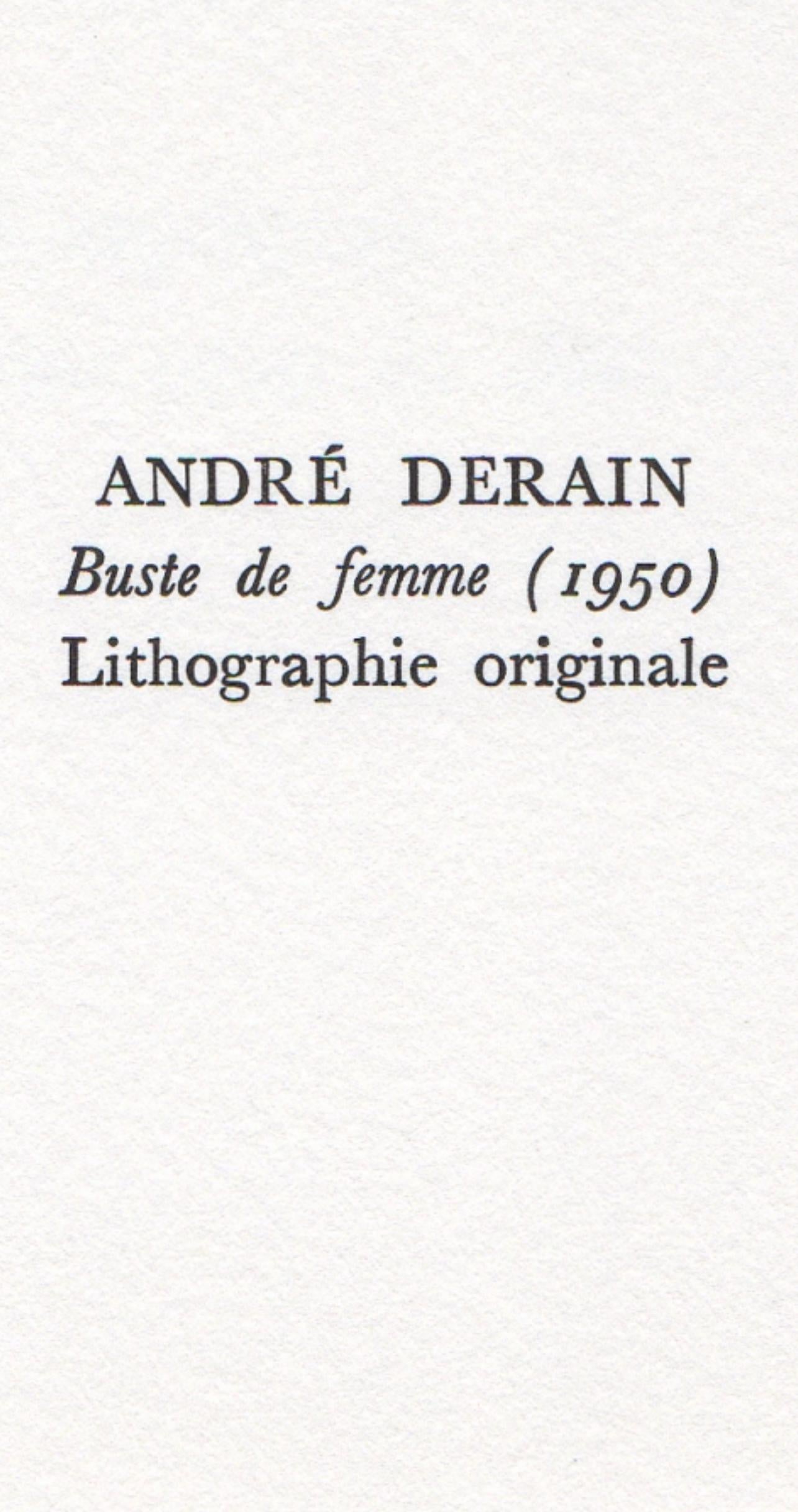 Derain, Buste de femme, Souvenirs et portraits d'artistes (nach) im Angebot 2