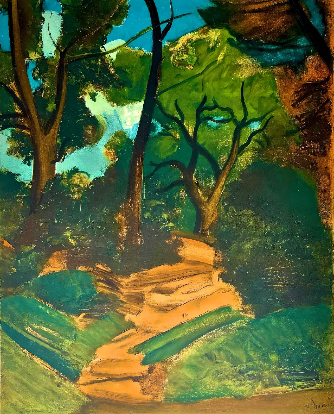 André Derain Landscape Print - Derain, Composition, Derrière le miroir (after)