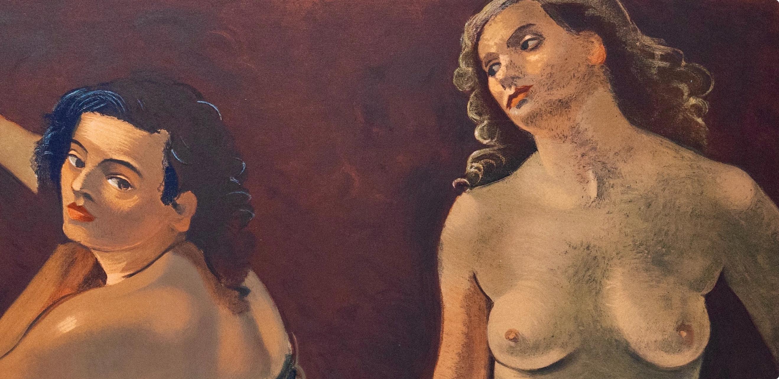 Derain, Dos mujeres desnudas y naturaleza muerta, Colección Pierre Lévy (después) - Print de André Derain