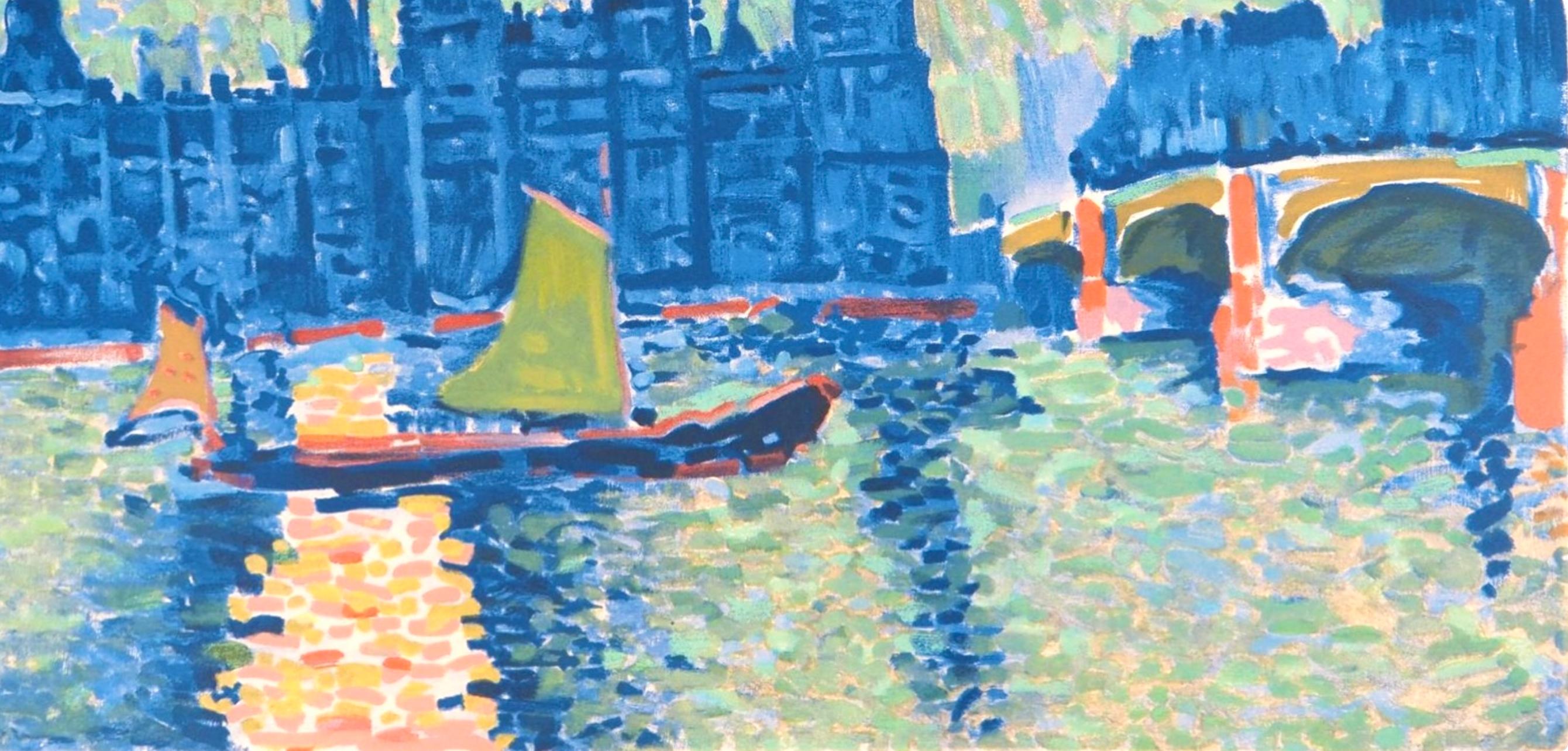 Derain, Londres, La Tamise et Big Ben, Fauves, Colección Pierre Lévy (después) - Print de André Derain