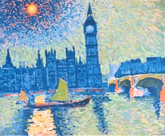 Derain, Londres, La Tamise et Big Ben, Fauves, The Collective Pierre Lévy (d'après)