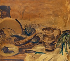 Vintage Derain, Nature morte aux Poissons, André Derain, Collection Pierre Lévy (after)