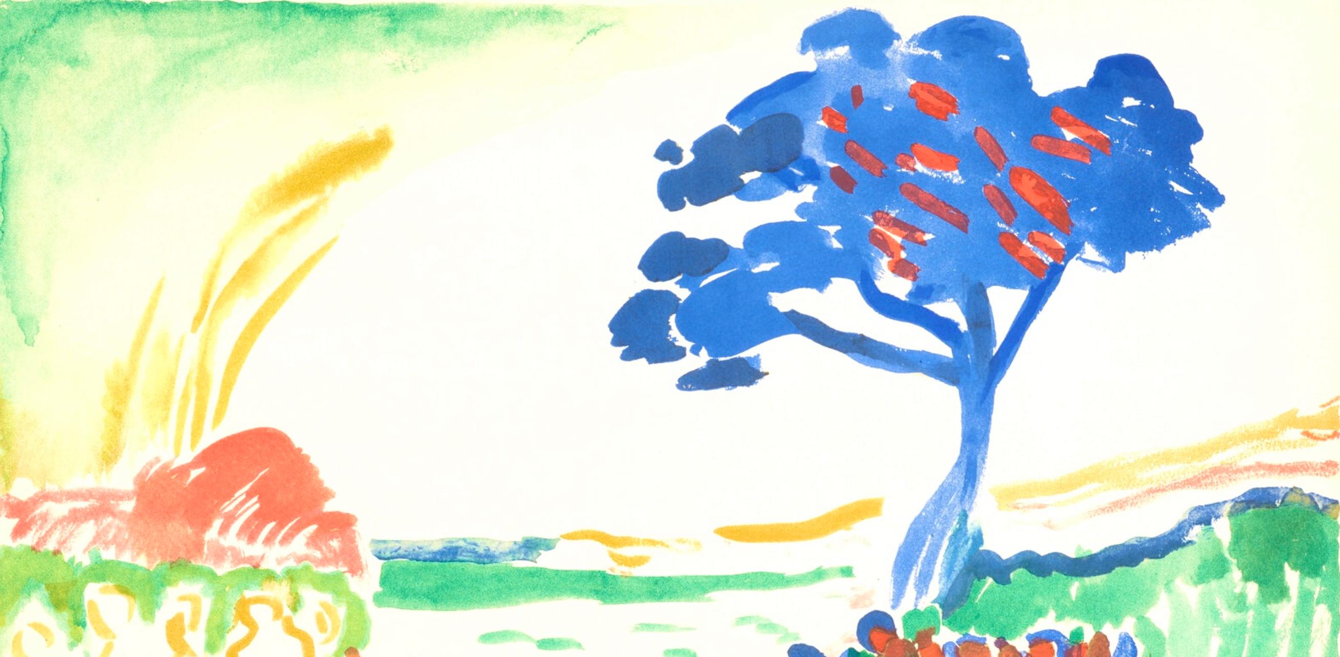 Derain, Paysage de l'Arbre Bleu, Douze Contemporains (after) - Print by André Derain