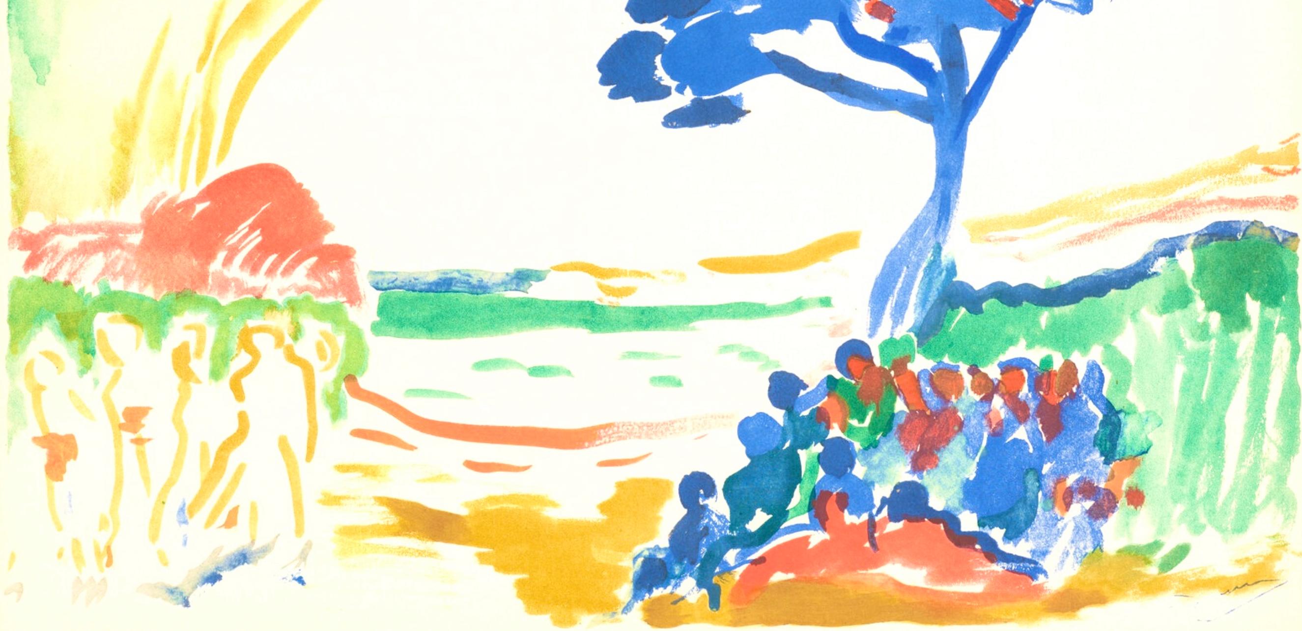 Derain, Paysage de l'Arbre Bleu, Douze Contemporains (après) - Moderne Print par André Derain