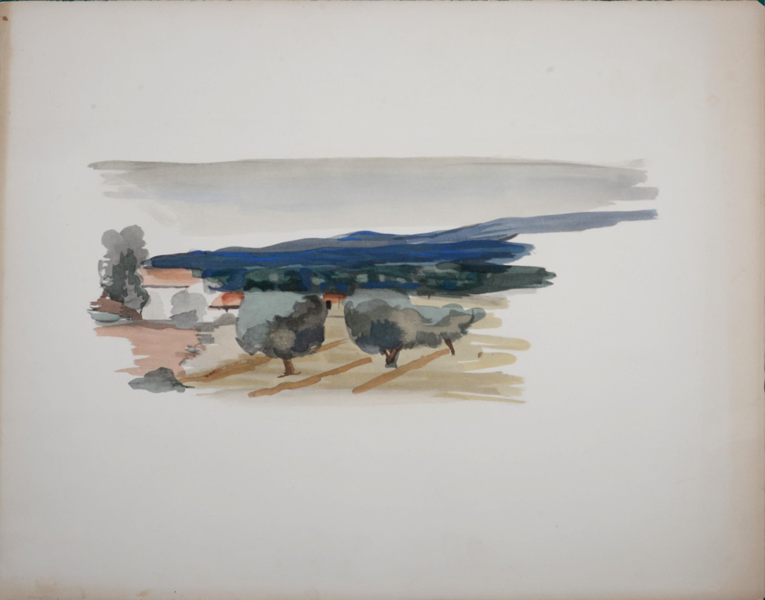 Derain, Paysage, Dix-Reproduktionen (nach) (Moderne), Print, von André Derain