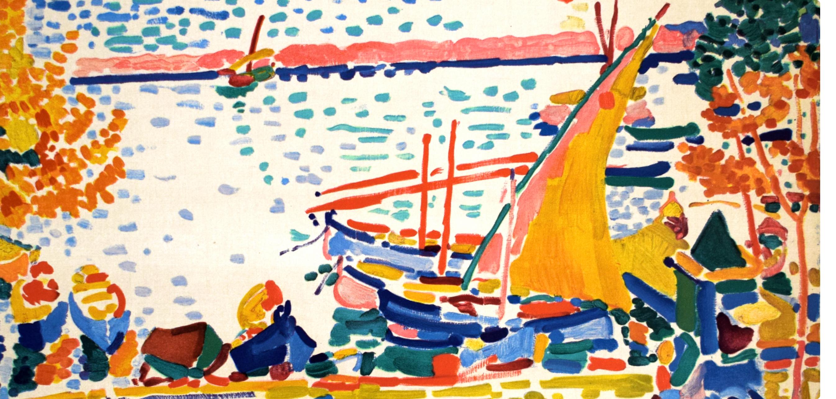 Derain, Port de Collioure, Fauves, The Collective Pierre Lévy (d'après) - Moderne Print par André Derain