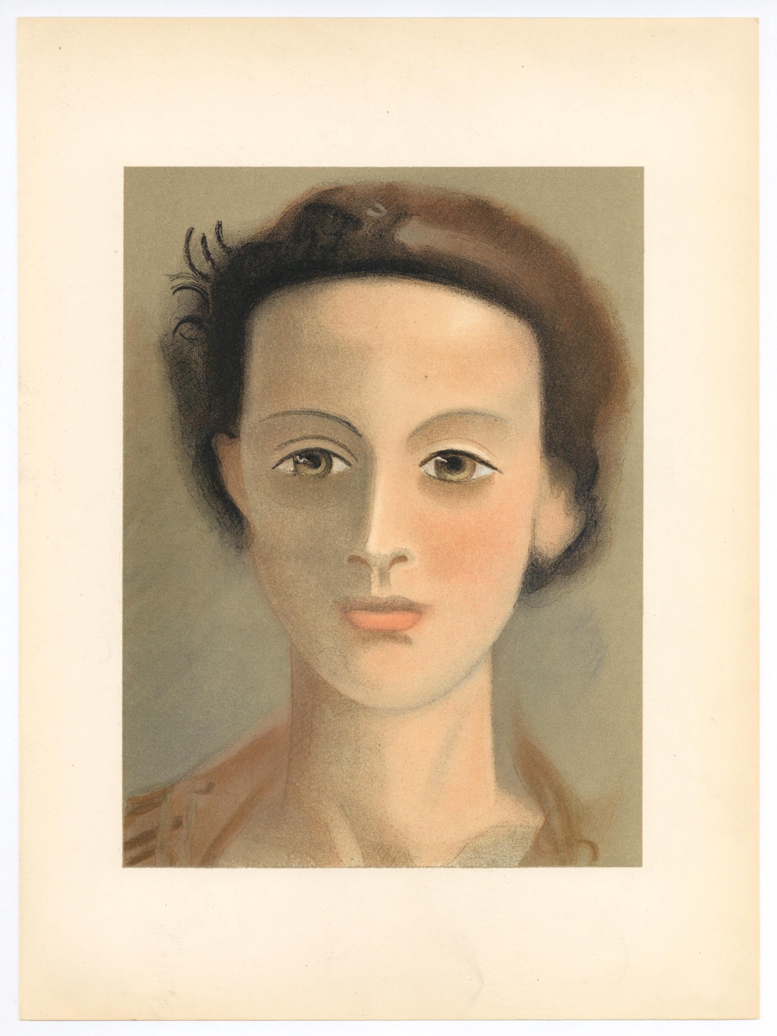 Derain, portrait d’une Jeune Fille, Verve: Revue Artistique (after) - Modern Print by André Derain